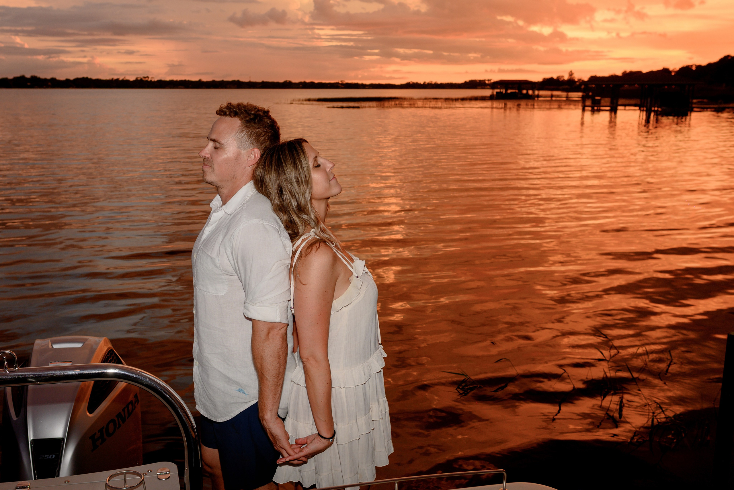 Where Love Meets Golden Light — A Romantic Boat Photoshoot in Florida