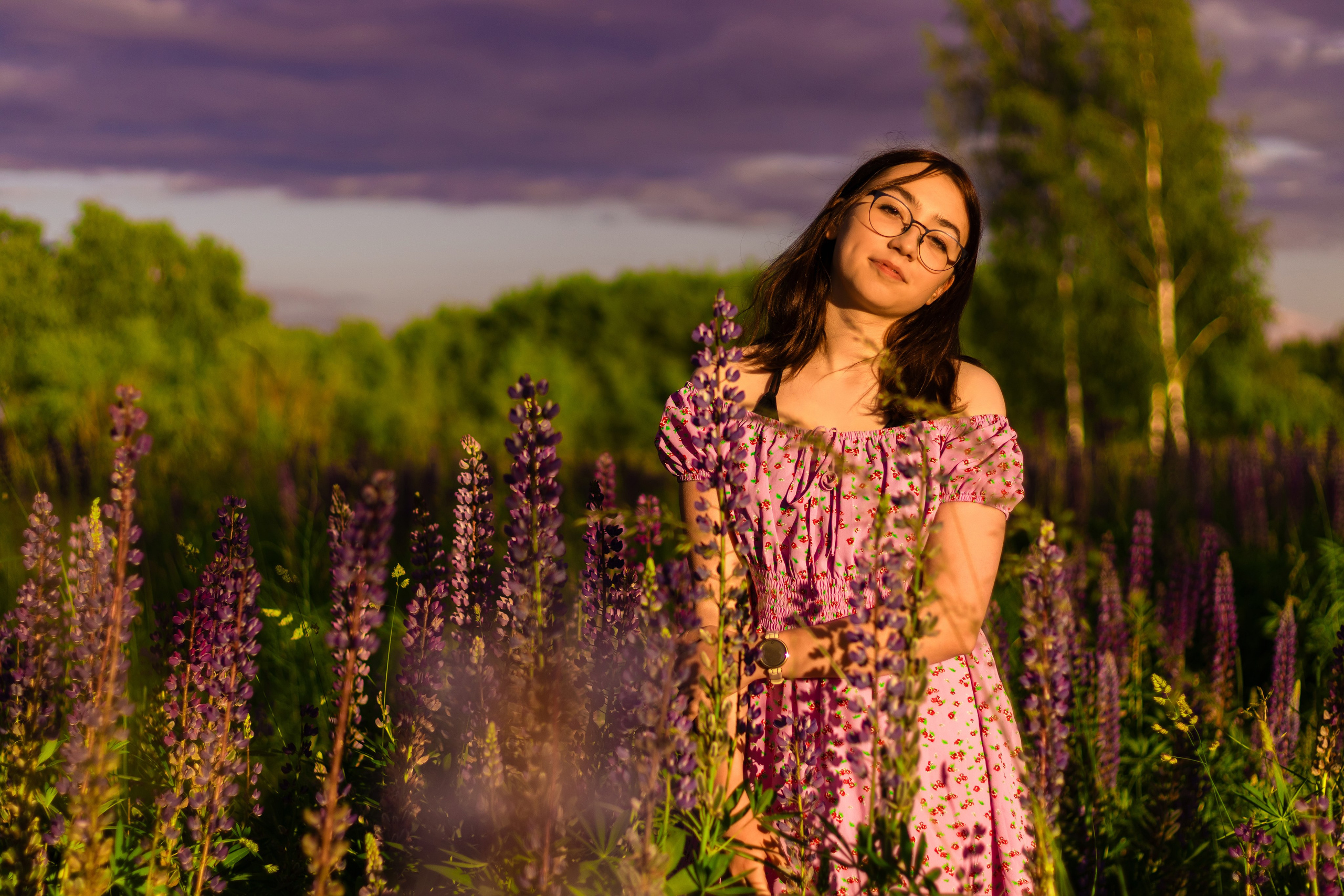 Фотосессия в люпинах на закате. Фотограф / Даугавпилс / Ольга Антонова