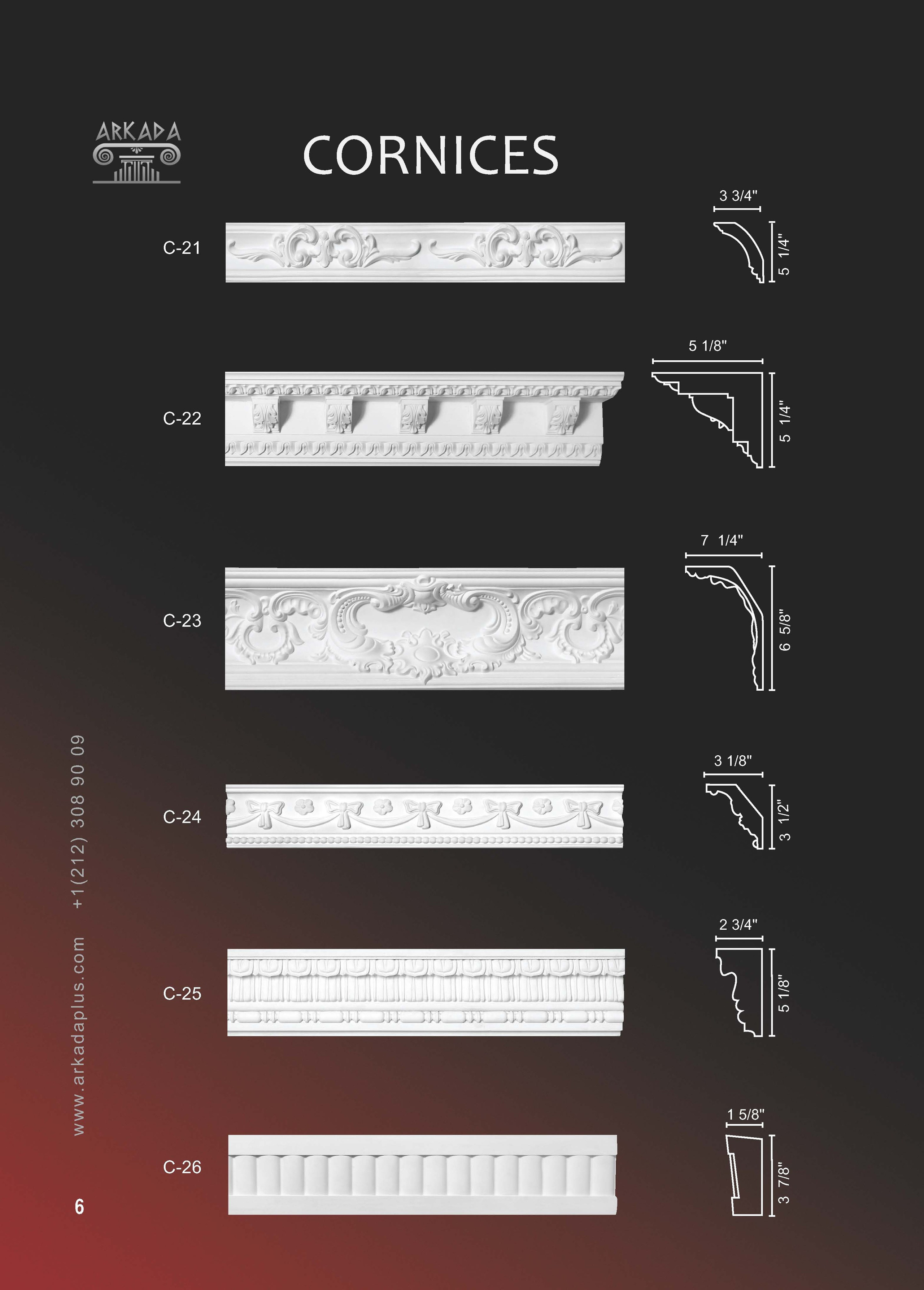 Catalog pages. Plaster molding