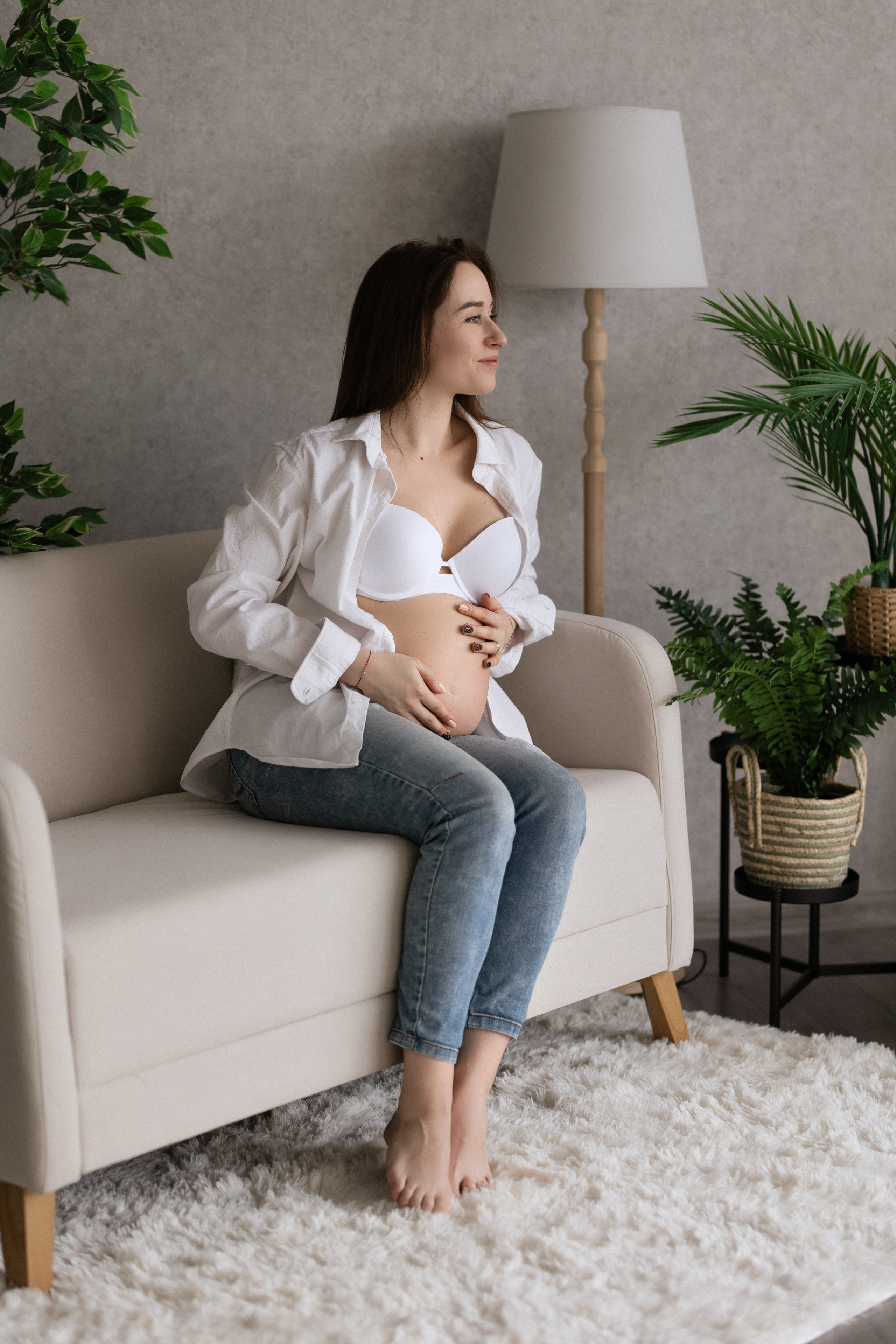 Laukimo (nėščiosios) fotosesija Marijampolėje, fotostudijoje