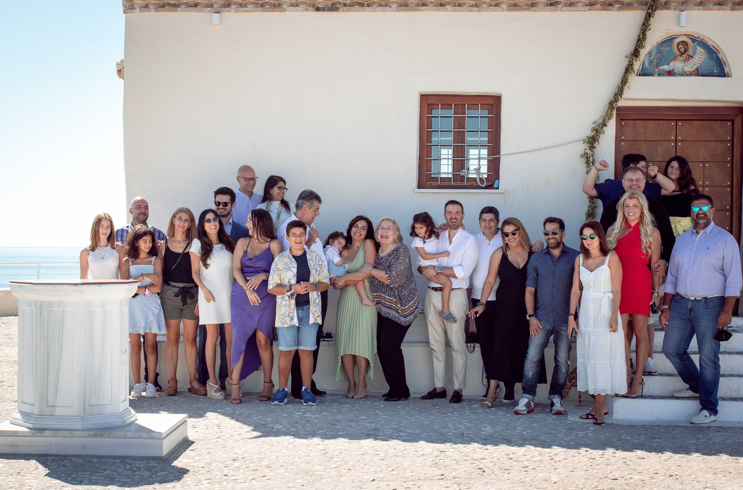 Baptism at Porto Cheli. Family Photographer in Greece