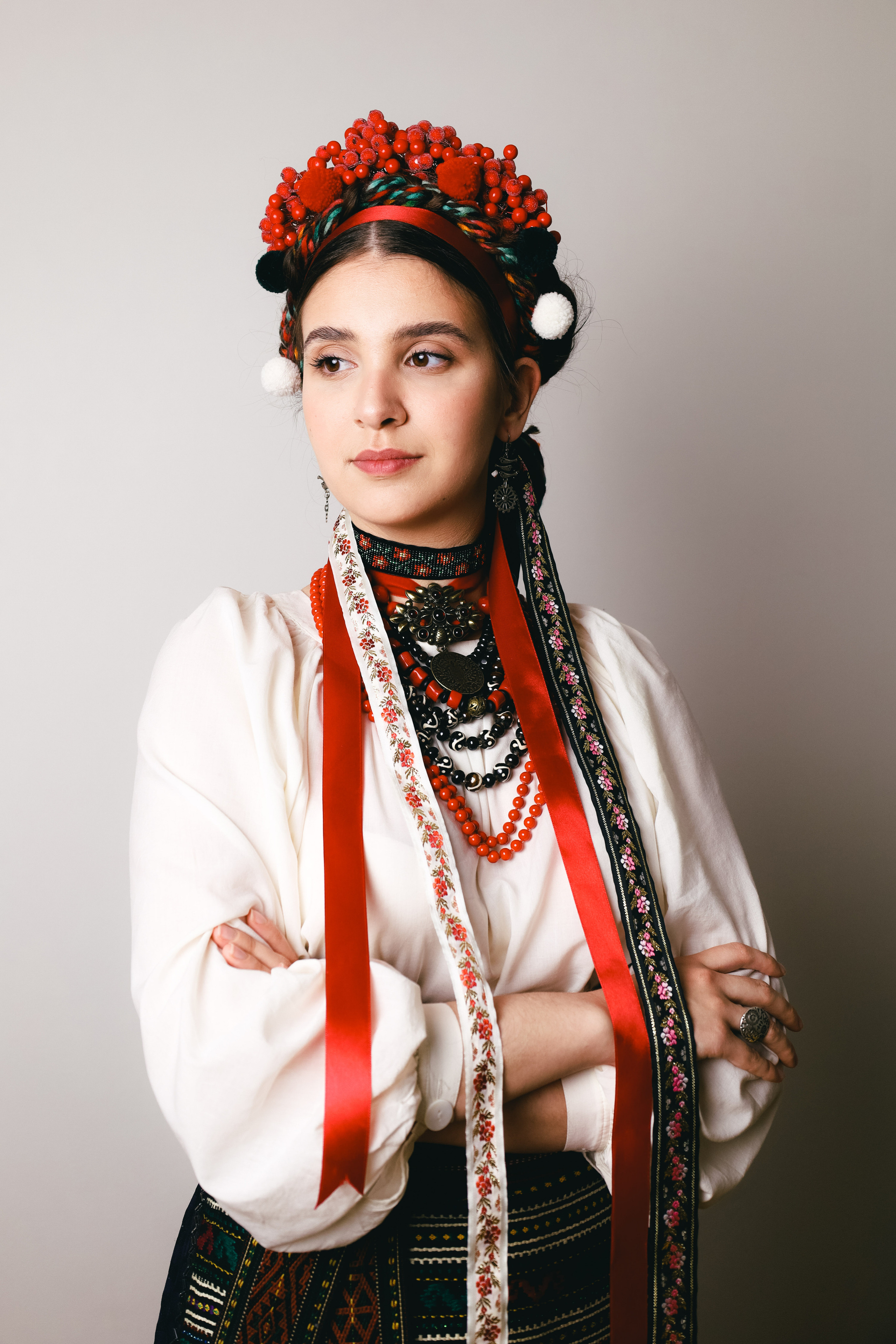 Anastasiya. As a symbol of Ukrainians in the fire of war. Photographer Marina Kravchuk