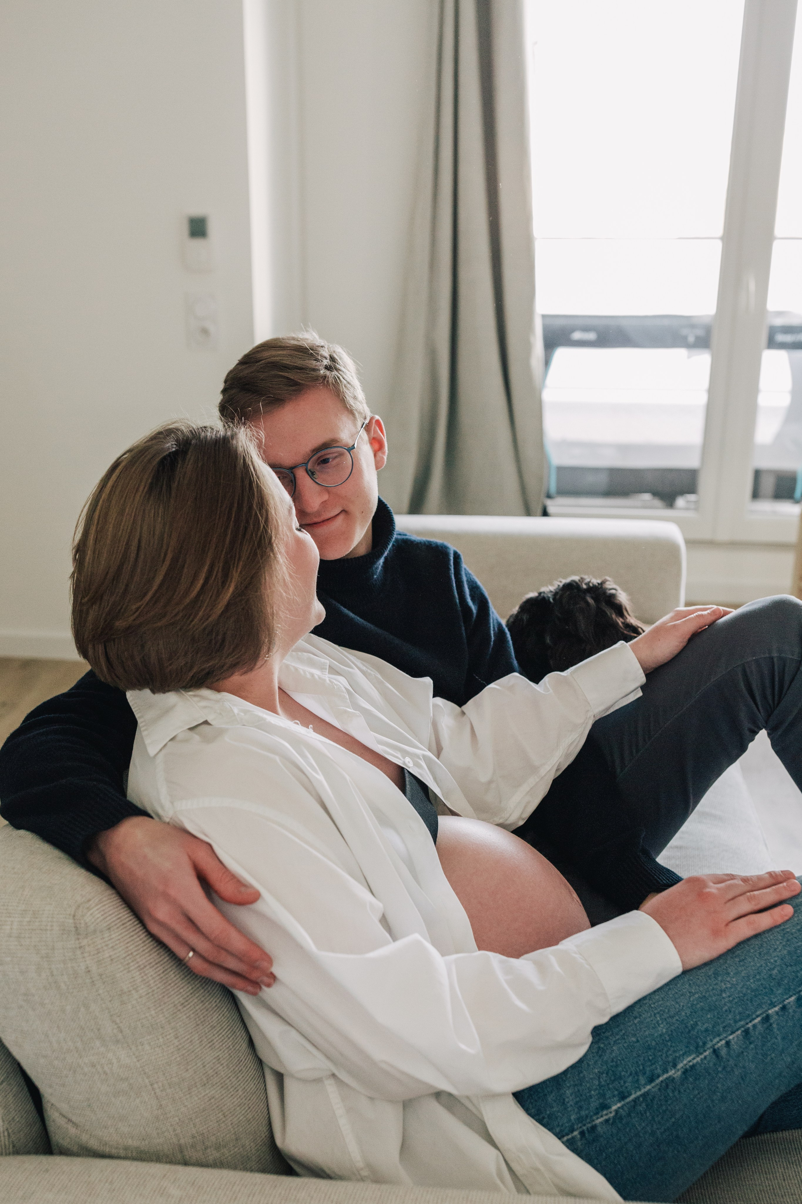 Pregnancy photoshooting in France. Фотограф, Руан, Франция