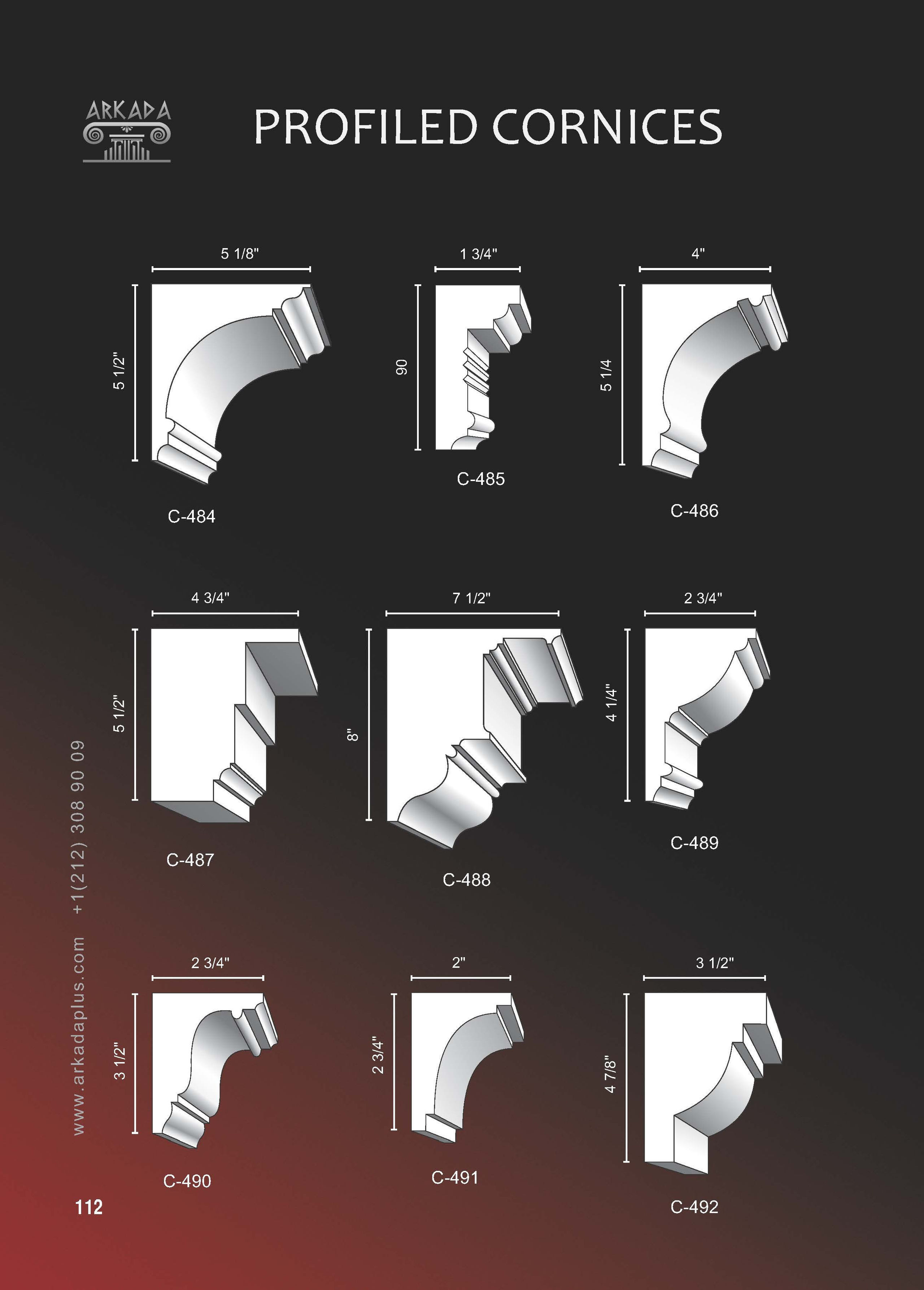 Catalog pages. Plaster molding
