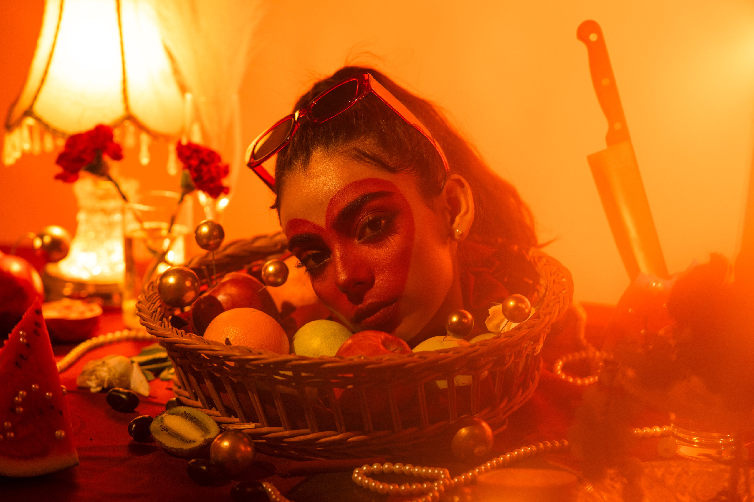 Creative Direction for head in basket Photoshoot