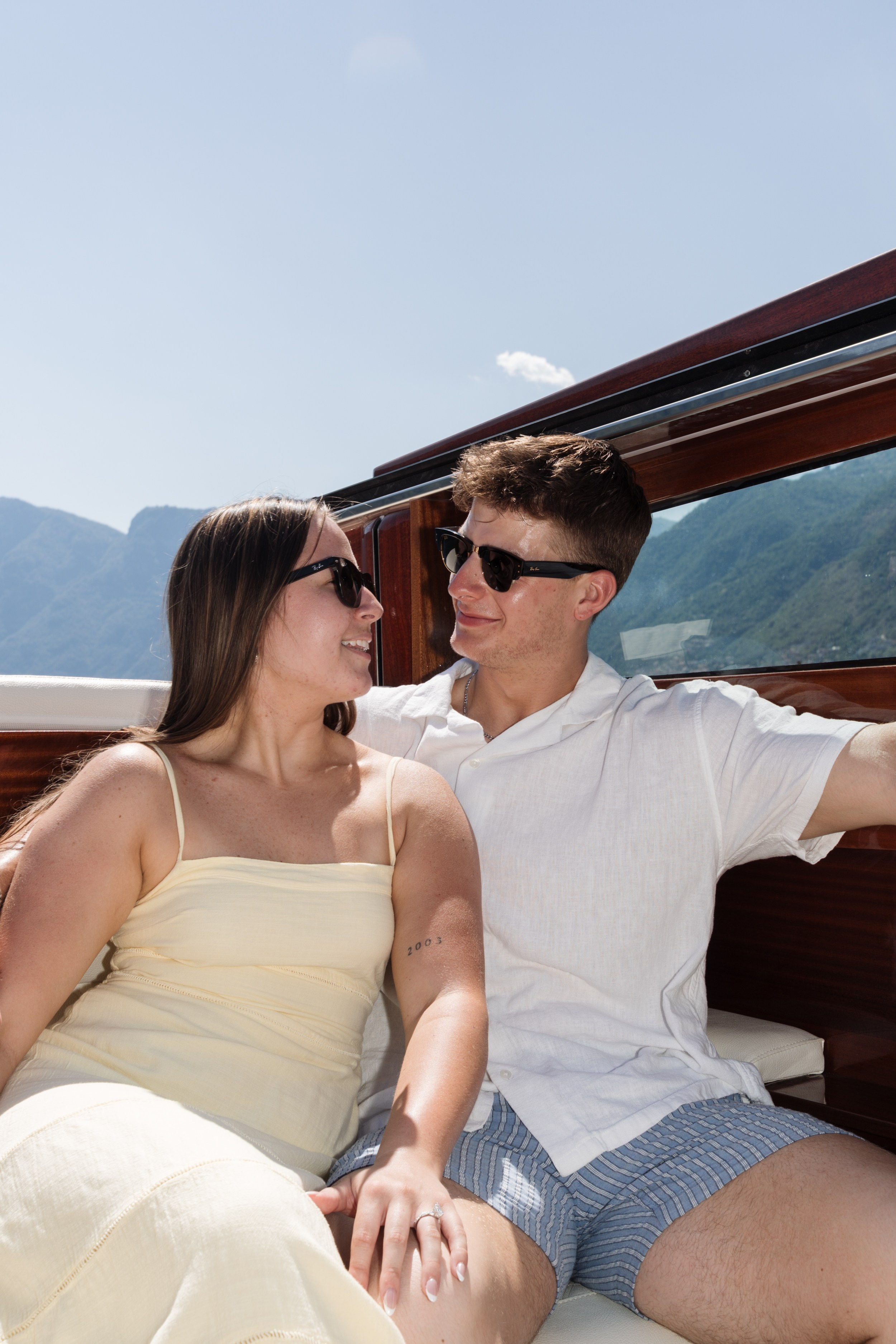 Boat Proposal in Lake Como. Lake Como Proposal Photographer | Surprise Proposals & Engagements