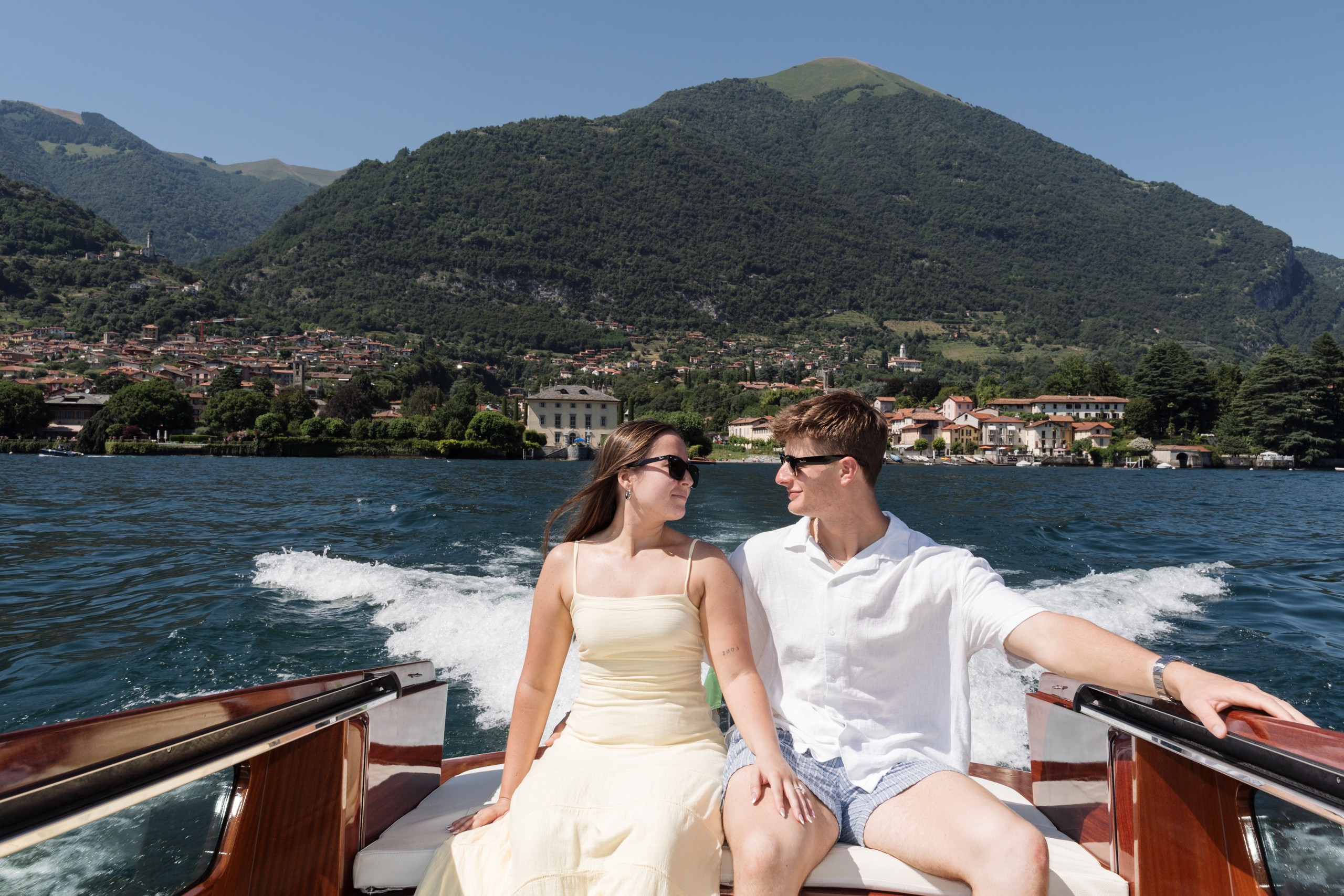 Boat Proposal in Lake Como. Lake Como Proposal Photographer | Surprise Proposals & Engagements