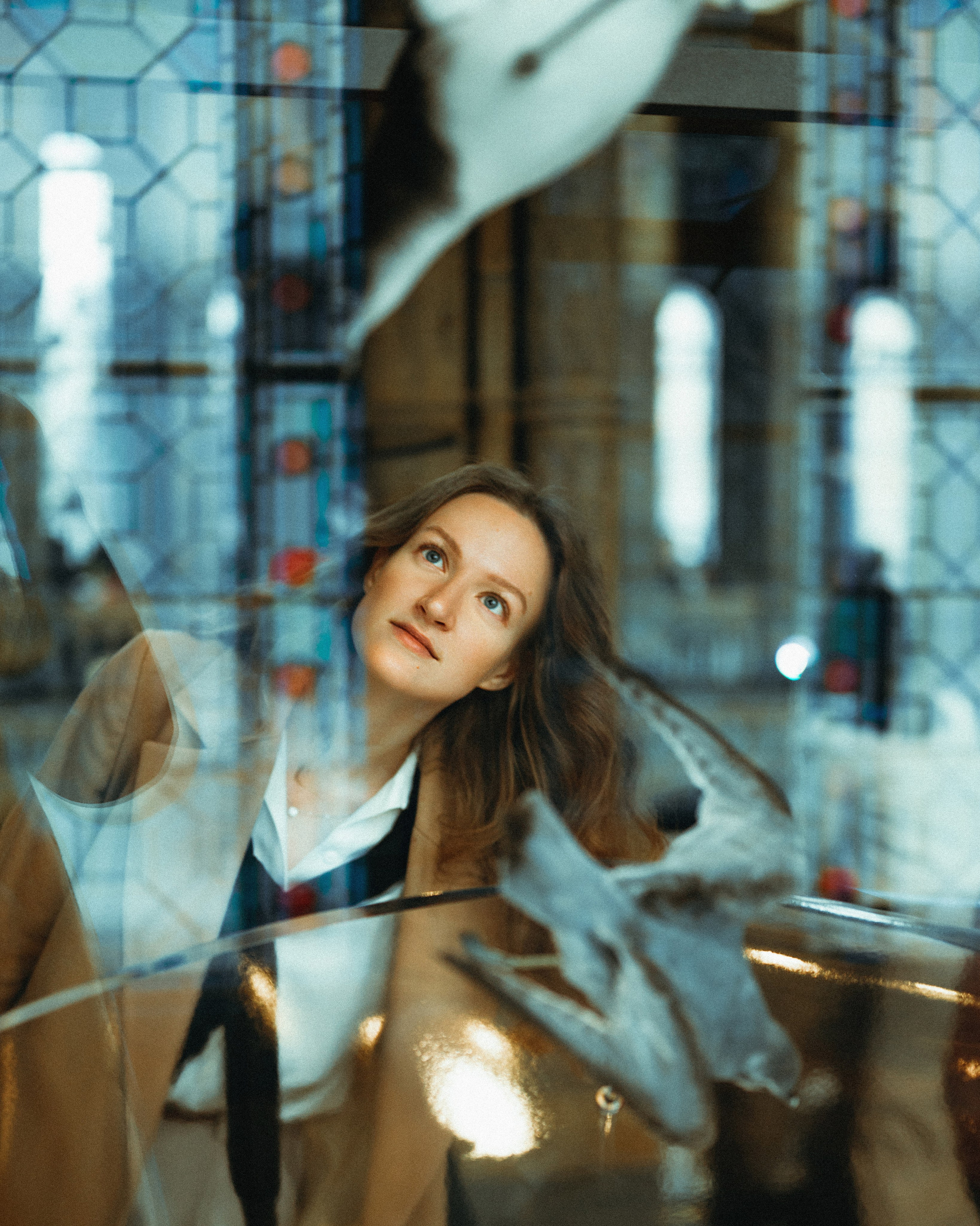 Natural History Museum photoshoot in Dark Academia style. Moth & Moss Photography