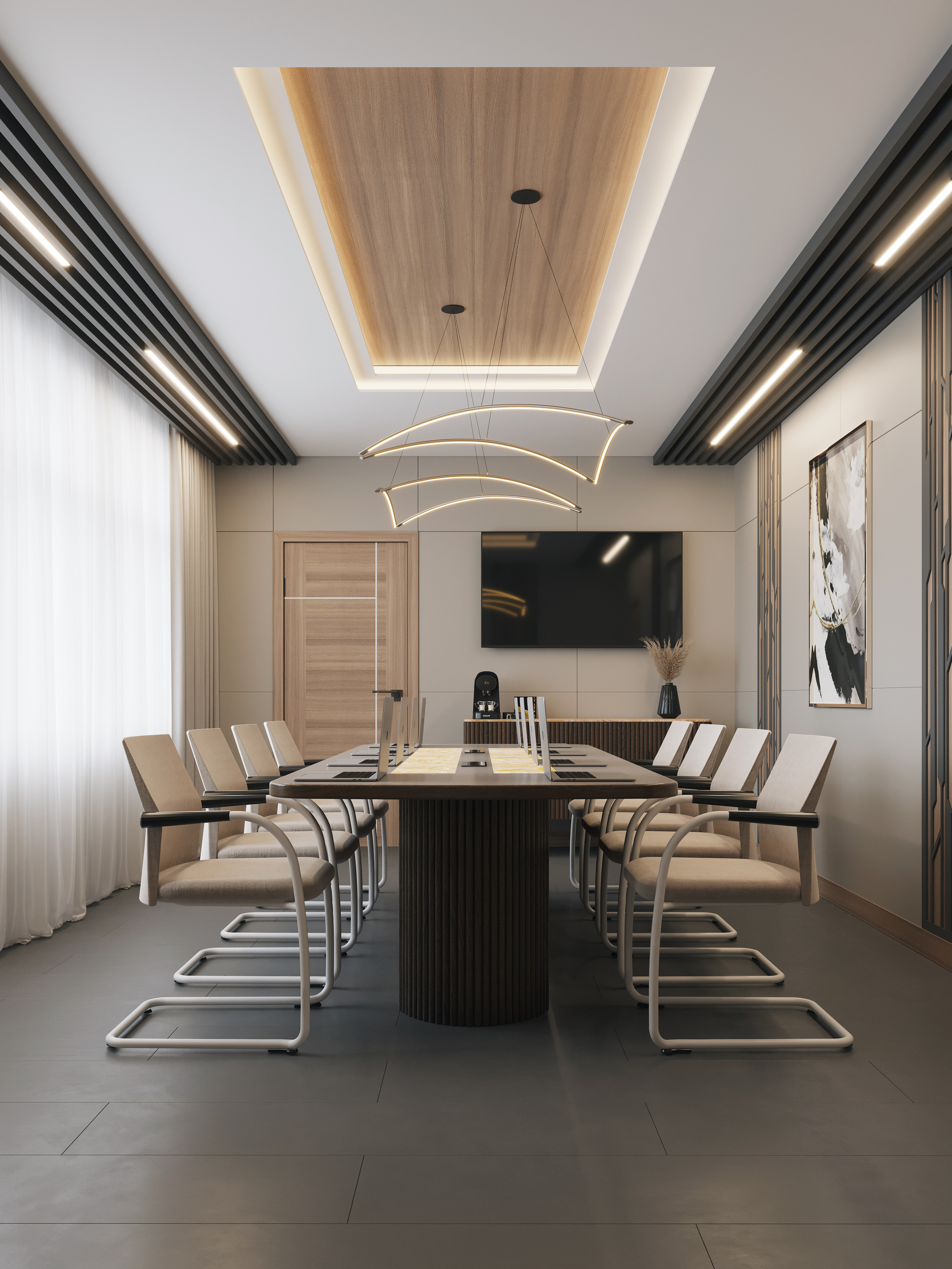 Uzņēmuma administratīvās telpas. Interjera dizaina studija 4 Stūri