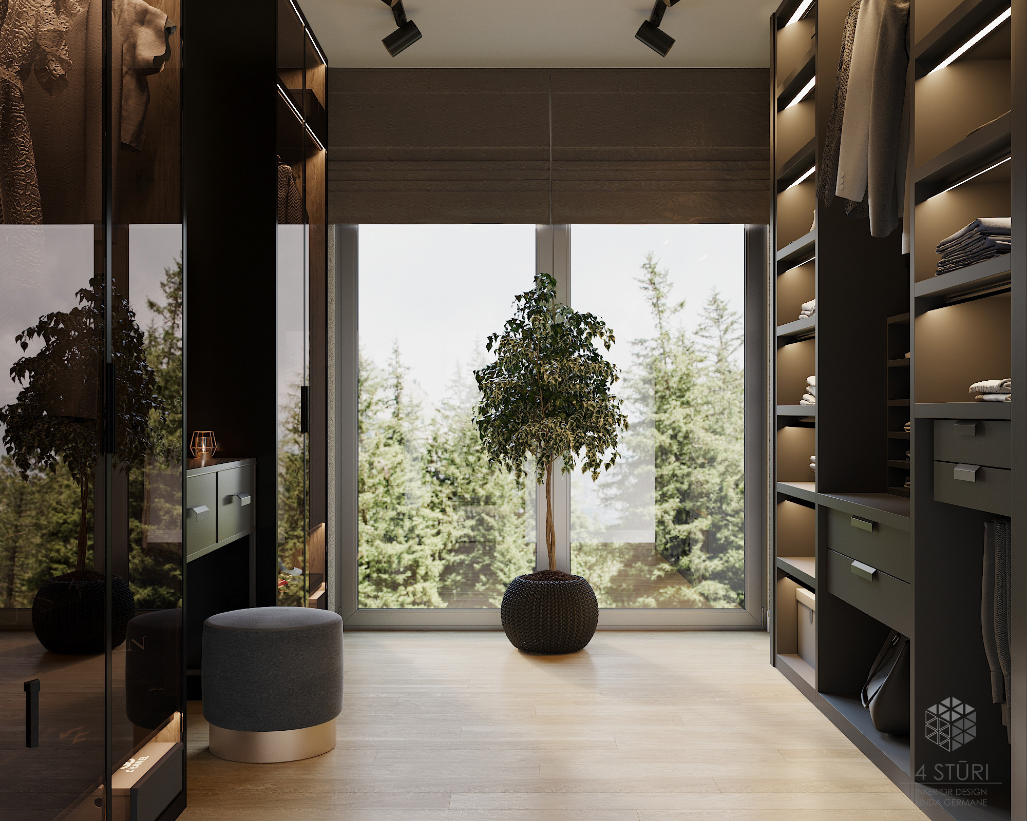 Гардеробная комната 1. Студия дизайна интерьера 4 Stūri