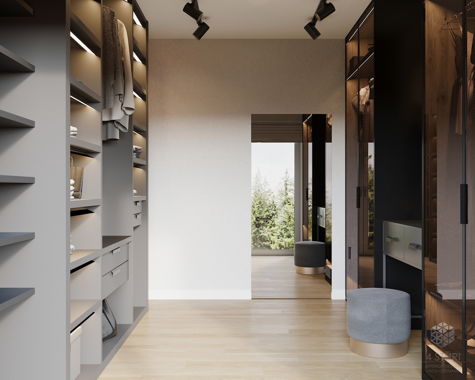 Гардеробная комната 1. Студия дизайна интерьера 4 Stūri