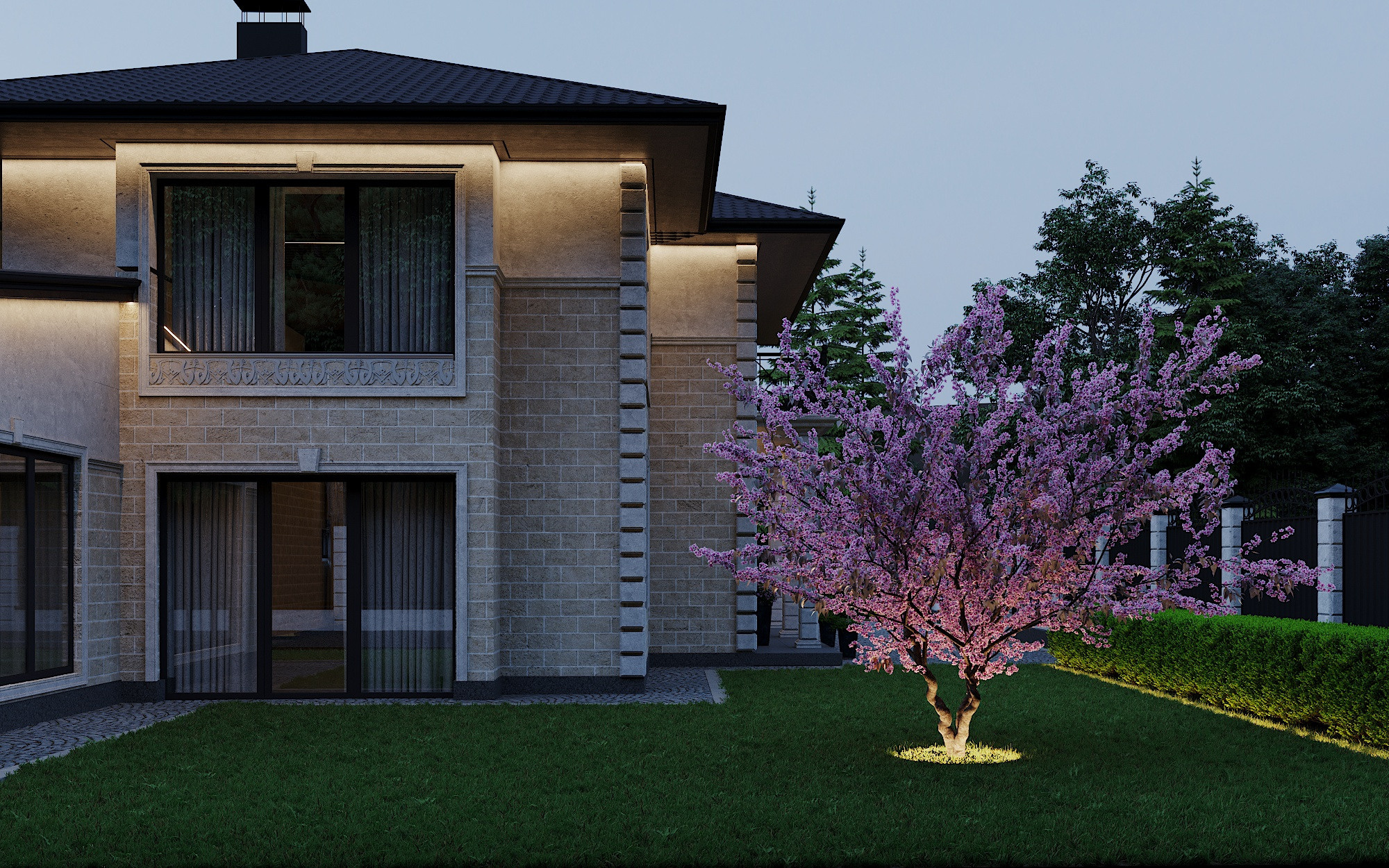 Частный дом со СПА зоной 485 м². Студия дизайна интерьера 4 Stūri