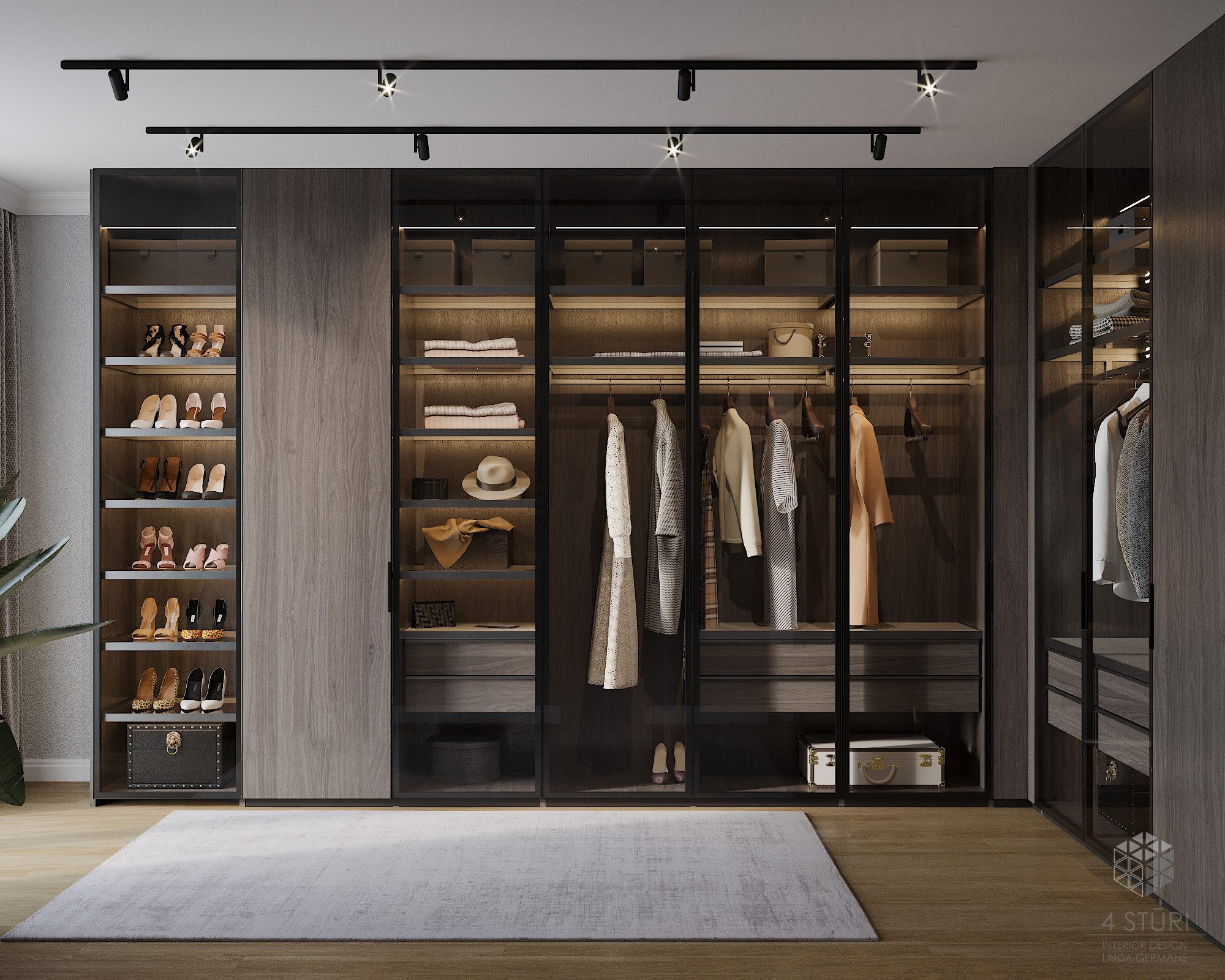 Гардеробная комната 2. Студия дизайна интерьера 4 Stūri