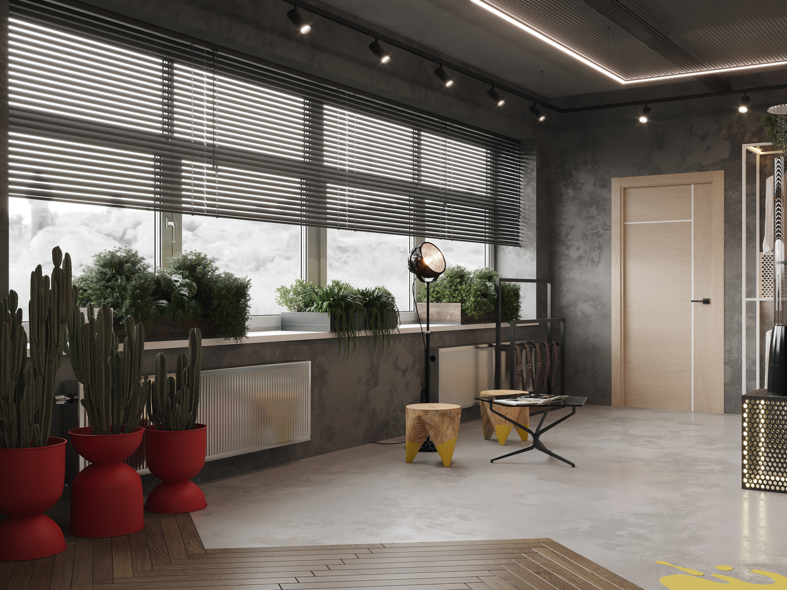 Workwear show room. Interjera dizaina studija 4 Stūri