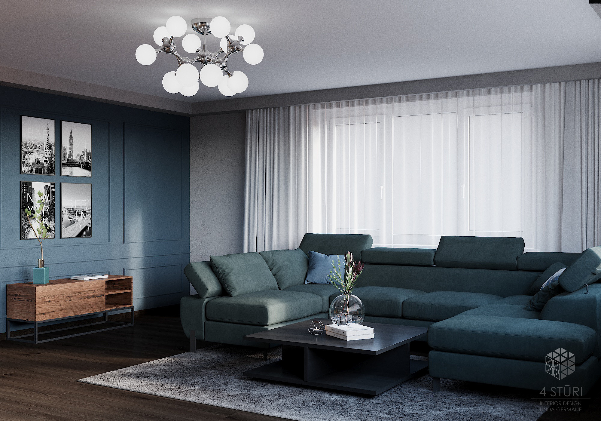 Māja Jēkabpilī. Interjera dizaina studija 4 Stūri