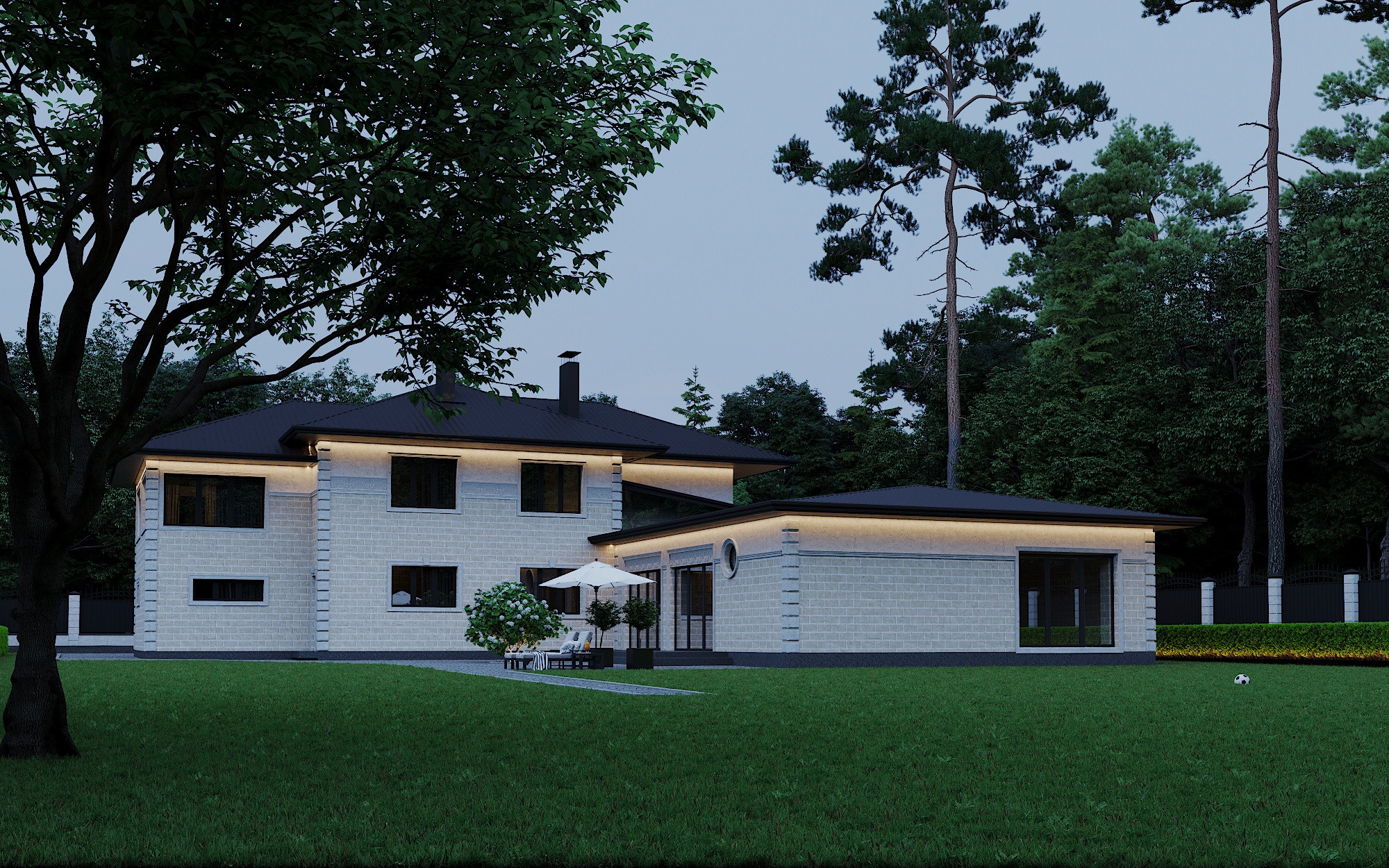 Частный дом со СПА зоной 485 м². Студия дизайна интерьера 4 Stūri