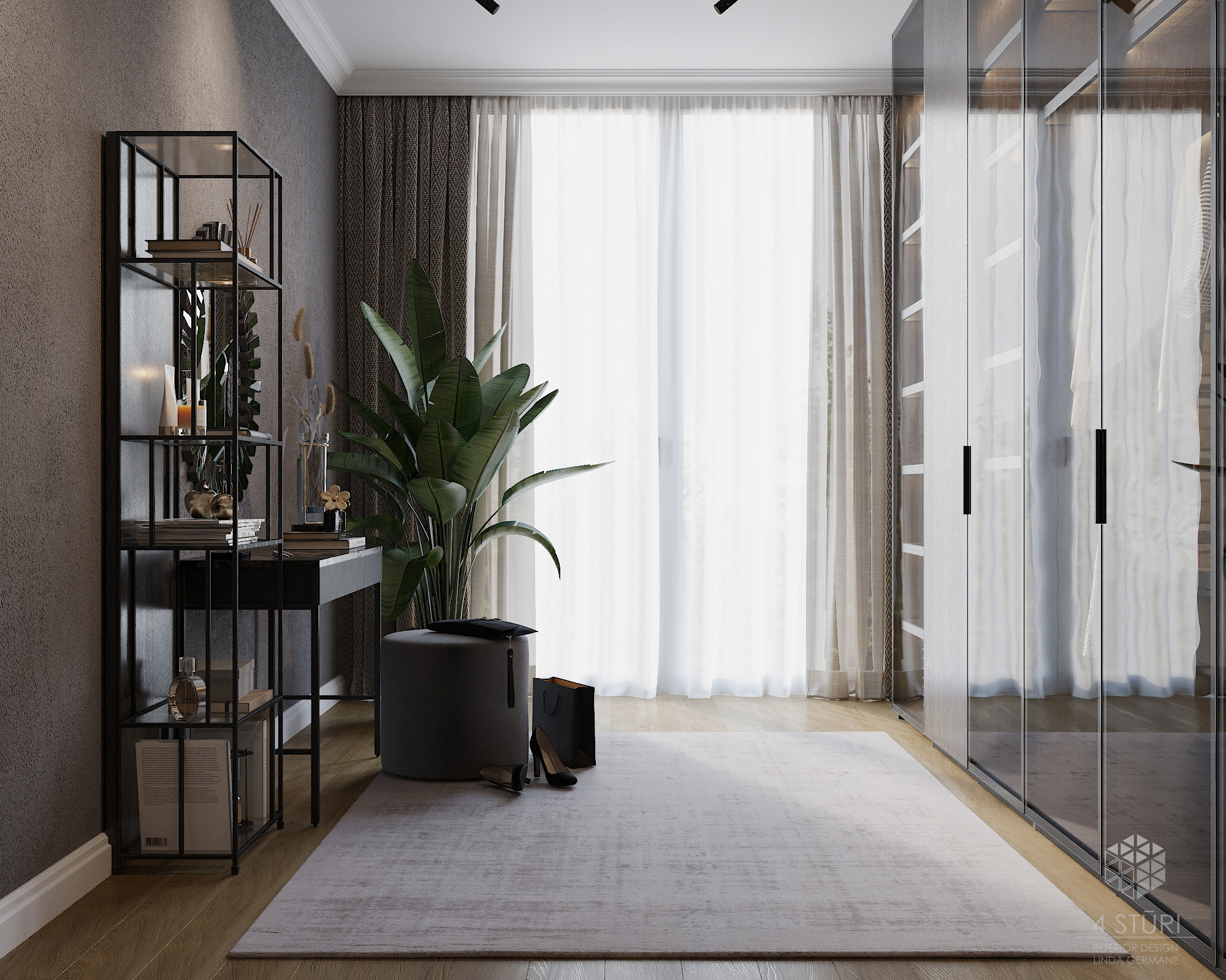 Гардеробная комната 2. Студия дизайна интерьера 4 Stūri