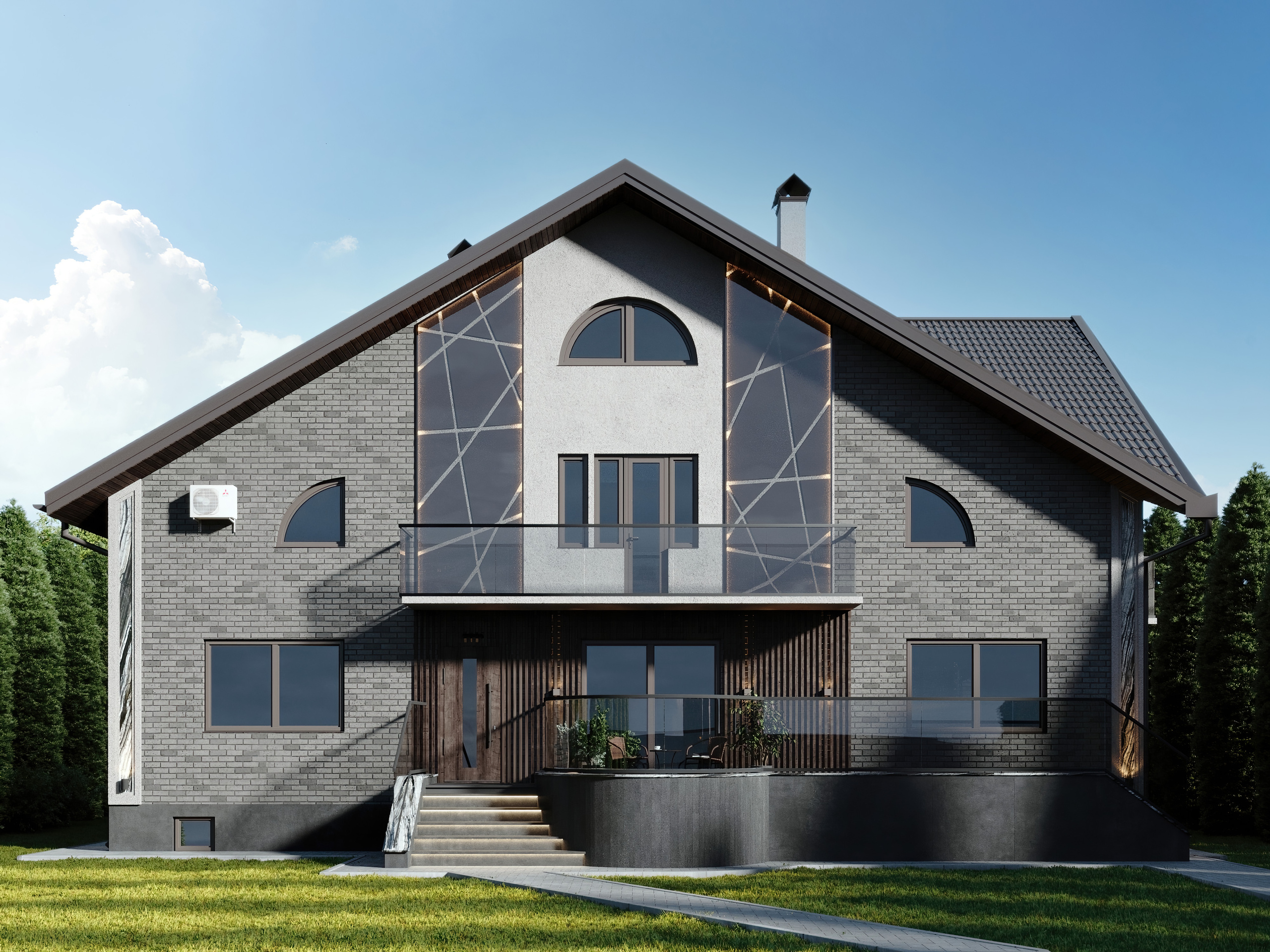 Privāta māja 350m2. Interjera dizaina studija 4 Stūri