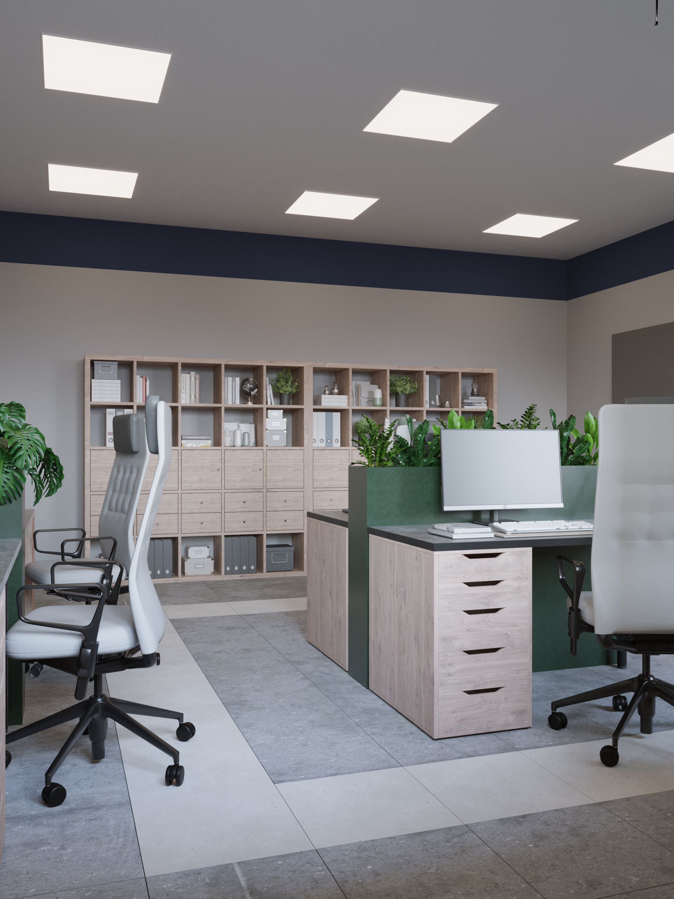 Biroja telpas Rēzeknē. Interjera dizaina studija 4 Stūri