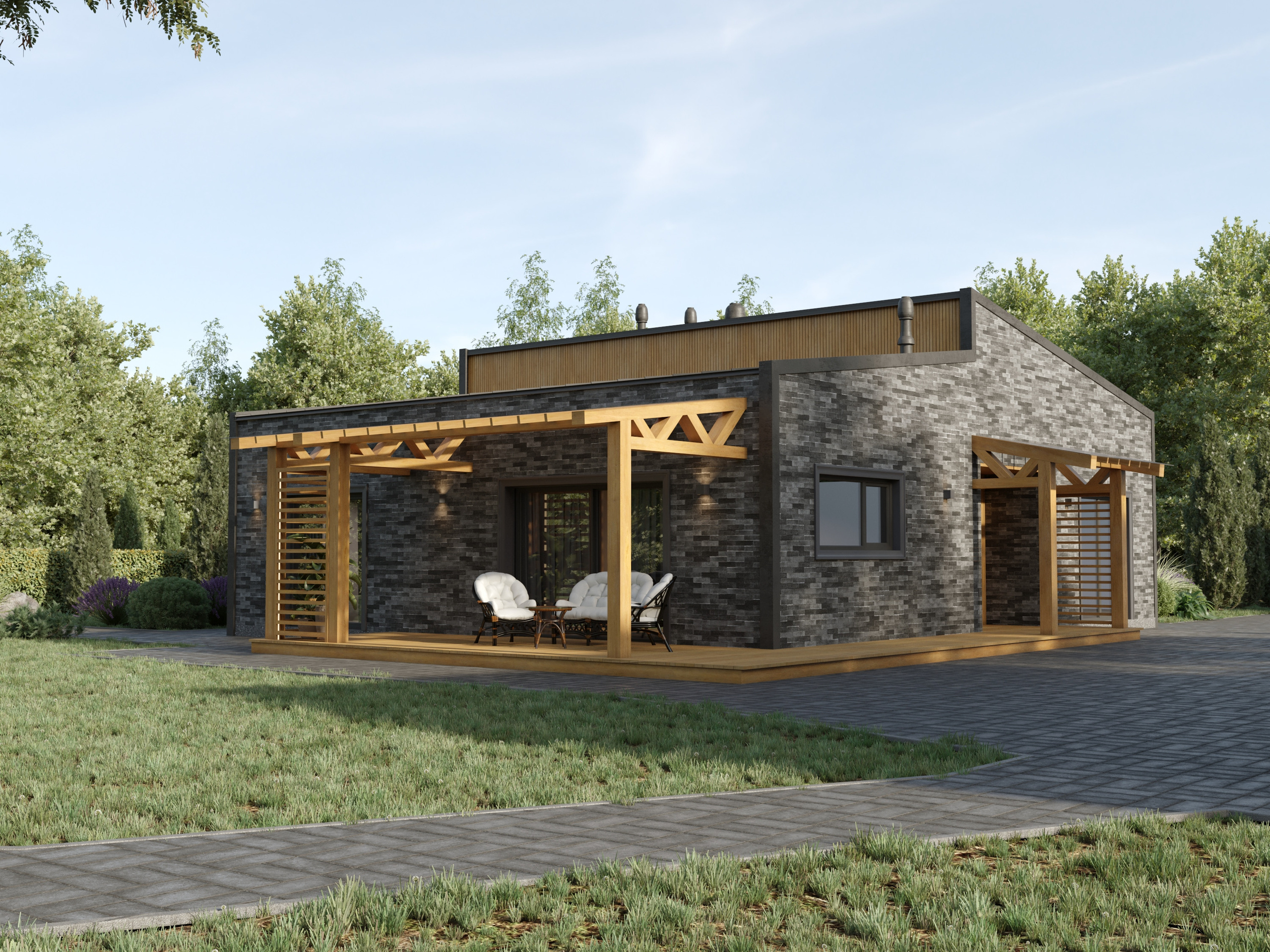 Lauku māja 122m2. Interjera dizaina studija 4 Stūri