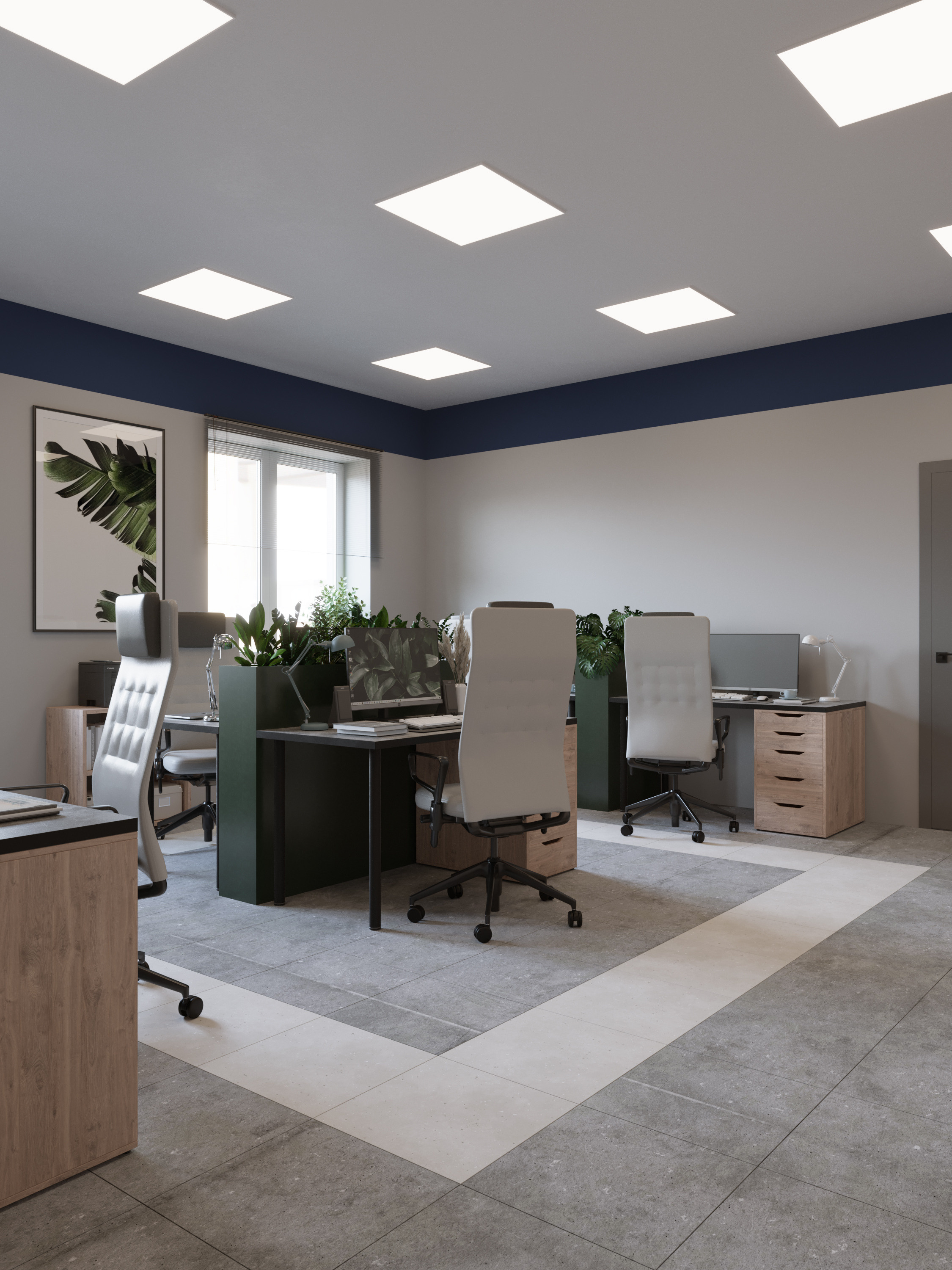 Biroja telpas Rēzeknē. Interjera dizaina studija 4 Stūri