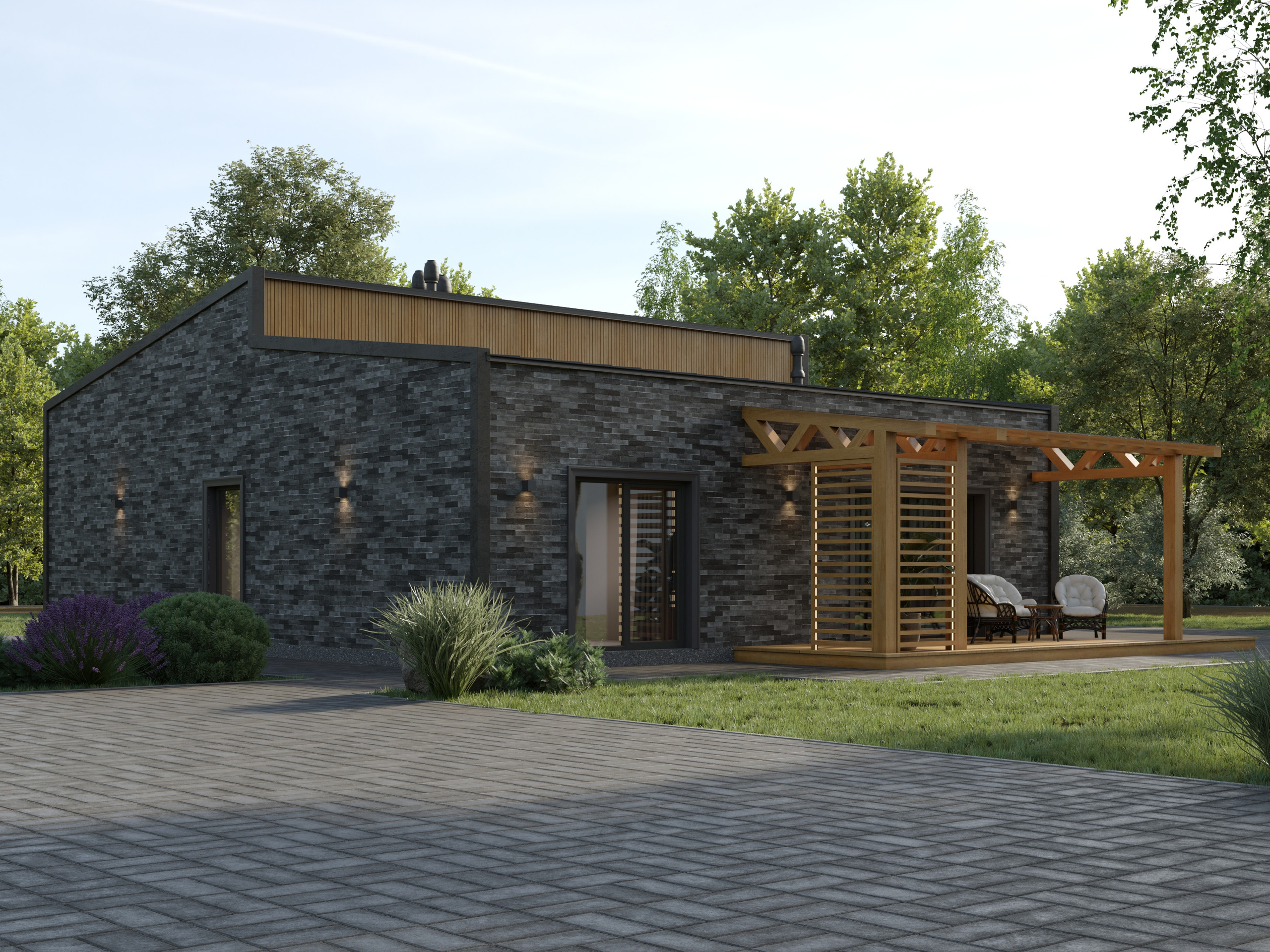 Lauku māja 122m2. Interjera dizaina studija 4 Stūri