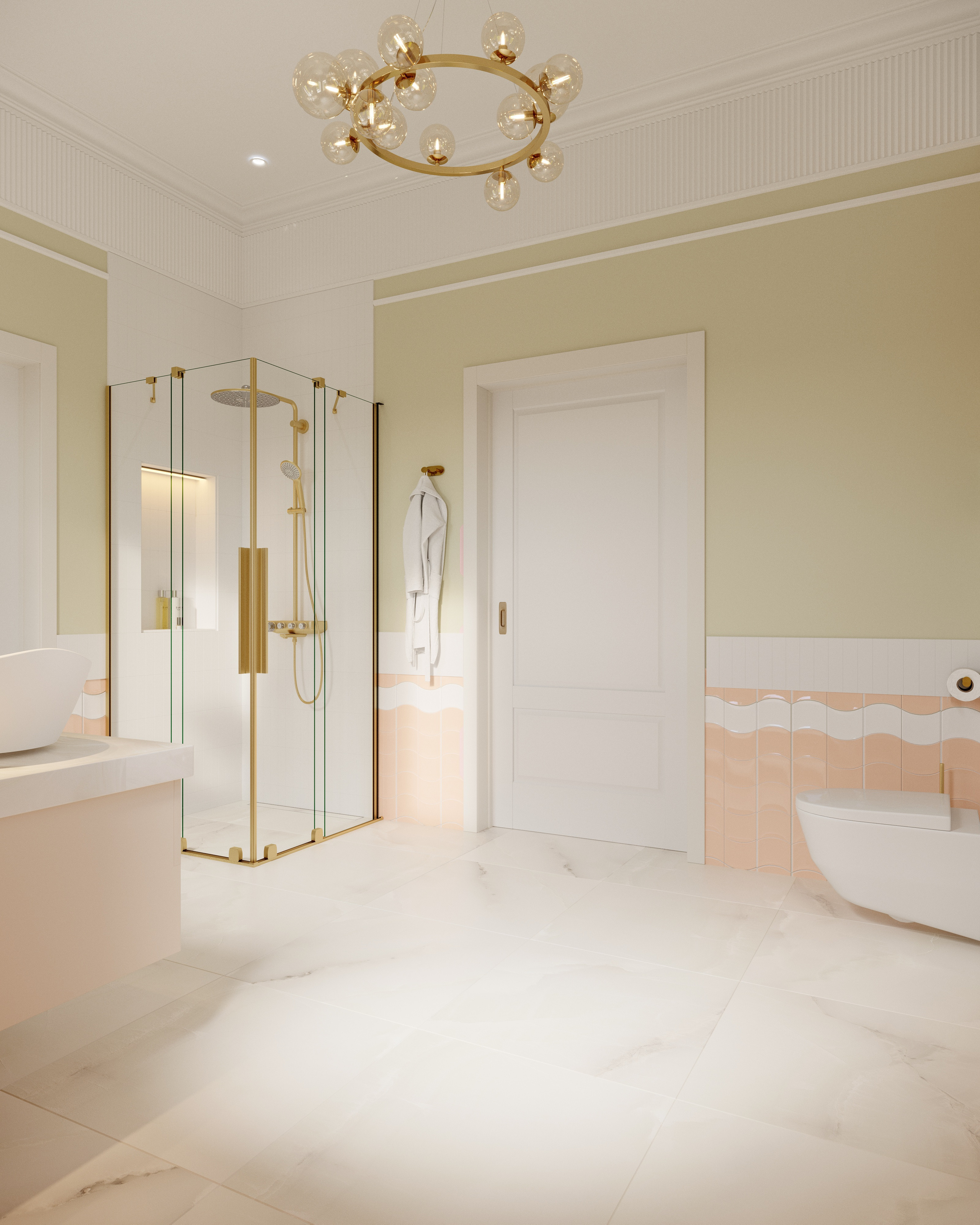 Bērnu vannas istaba. Interjera dizaina studija 4 Stūri