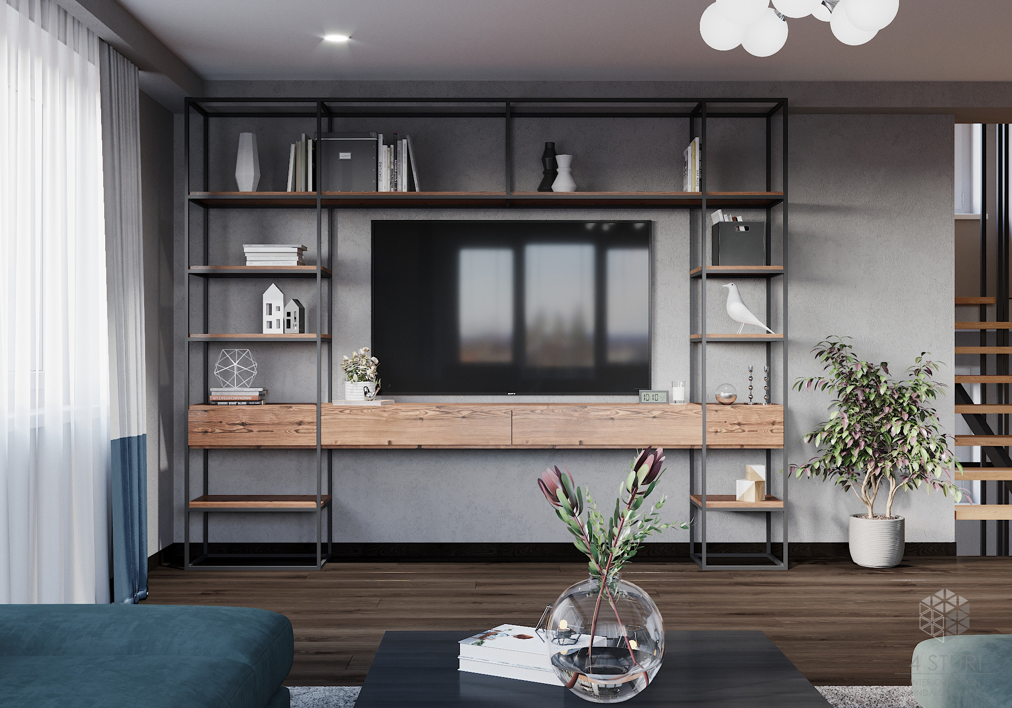 Māja Jēkabpilī. Interjera dizaina studija 4 Stūri