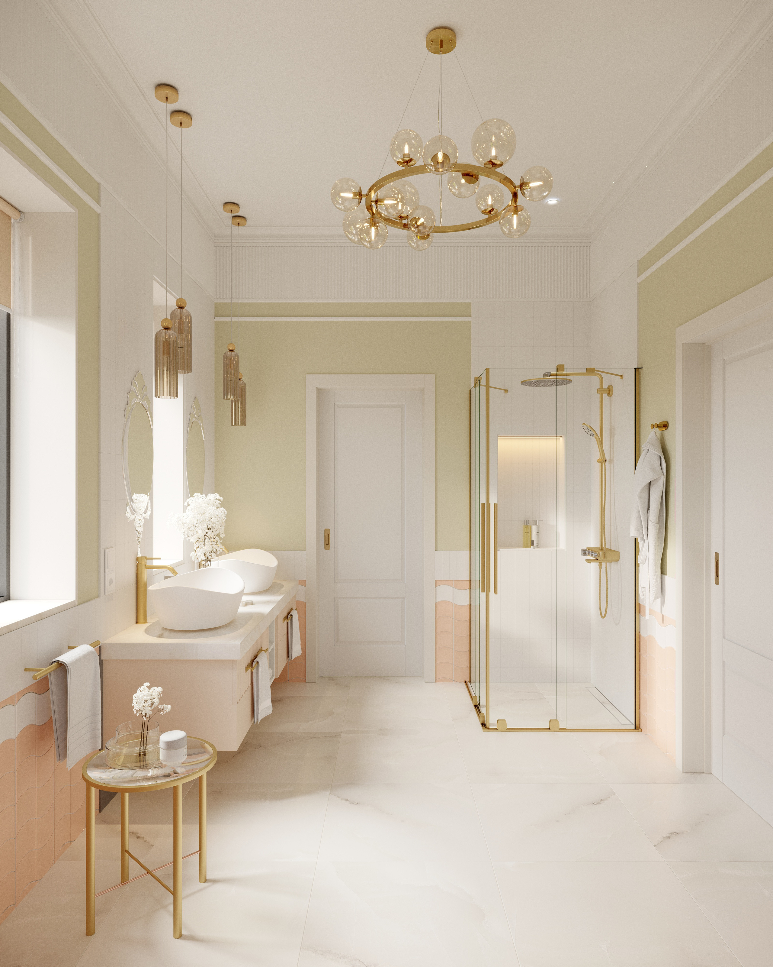 Bērnu vannas istaba. Interjera dizaina studija 4 Stūri