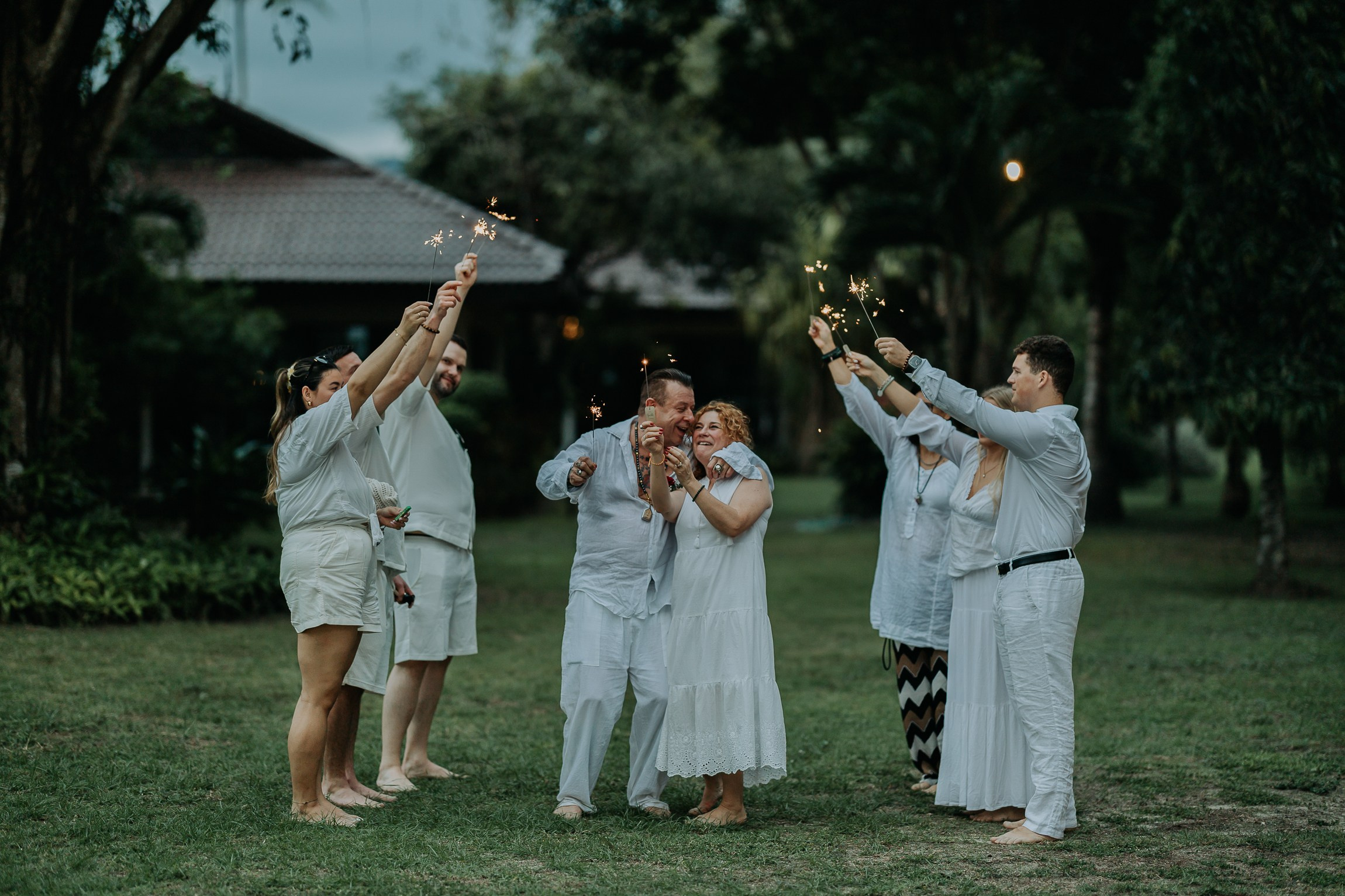 Simone & Matthias Peter. Buddhist blessing wedding Ceremony on Koh Samui, Thailand