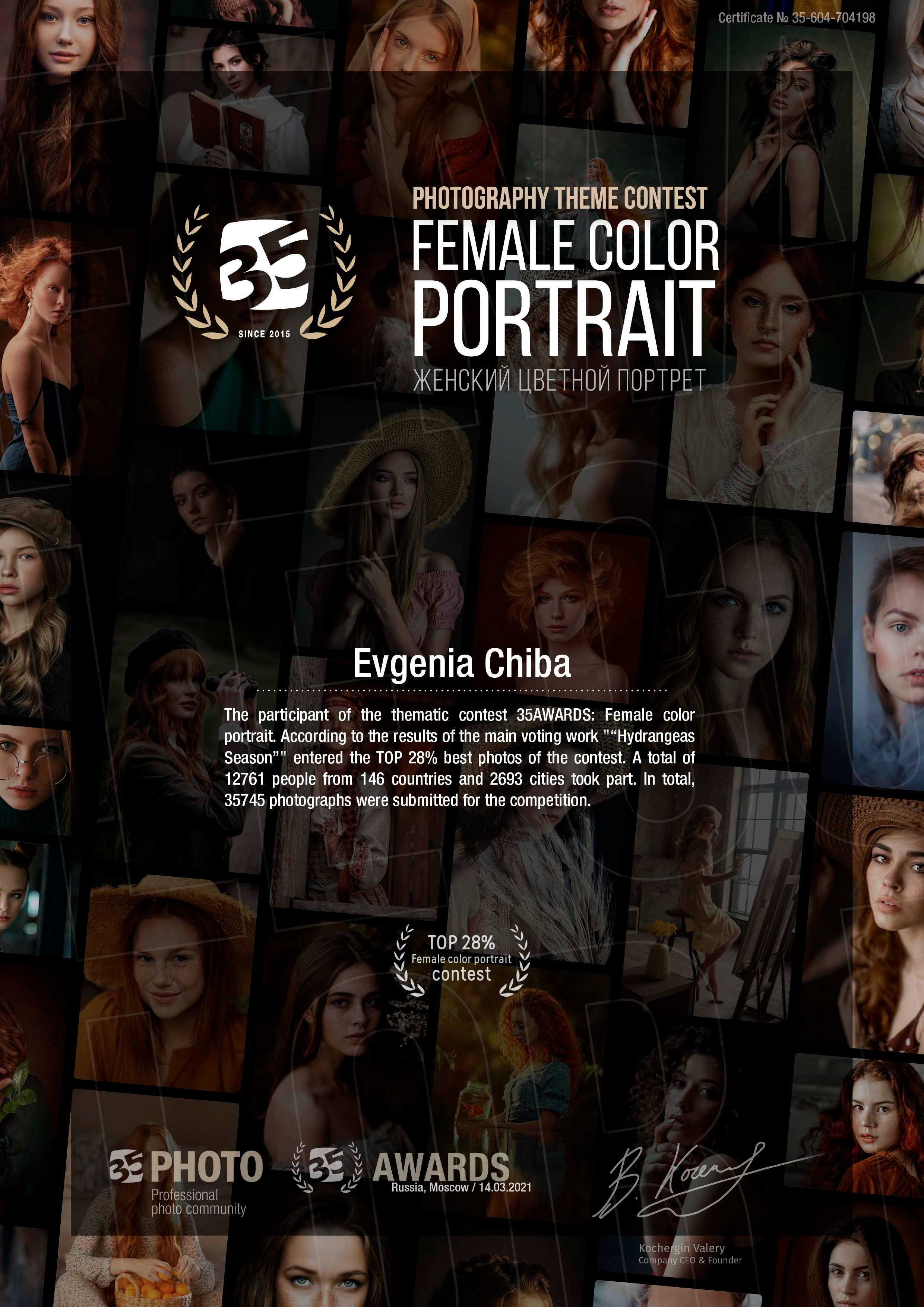 My awards. Photographer in Tokyo, Japan