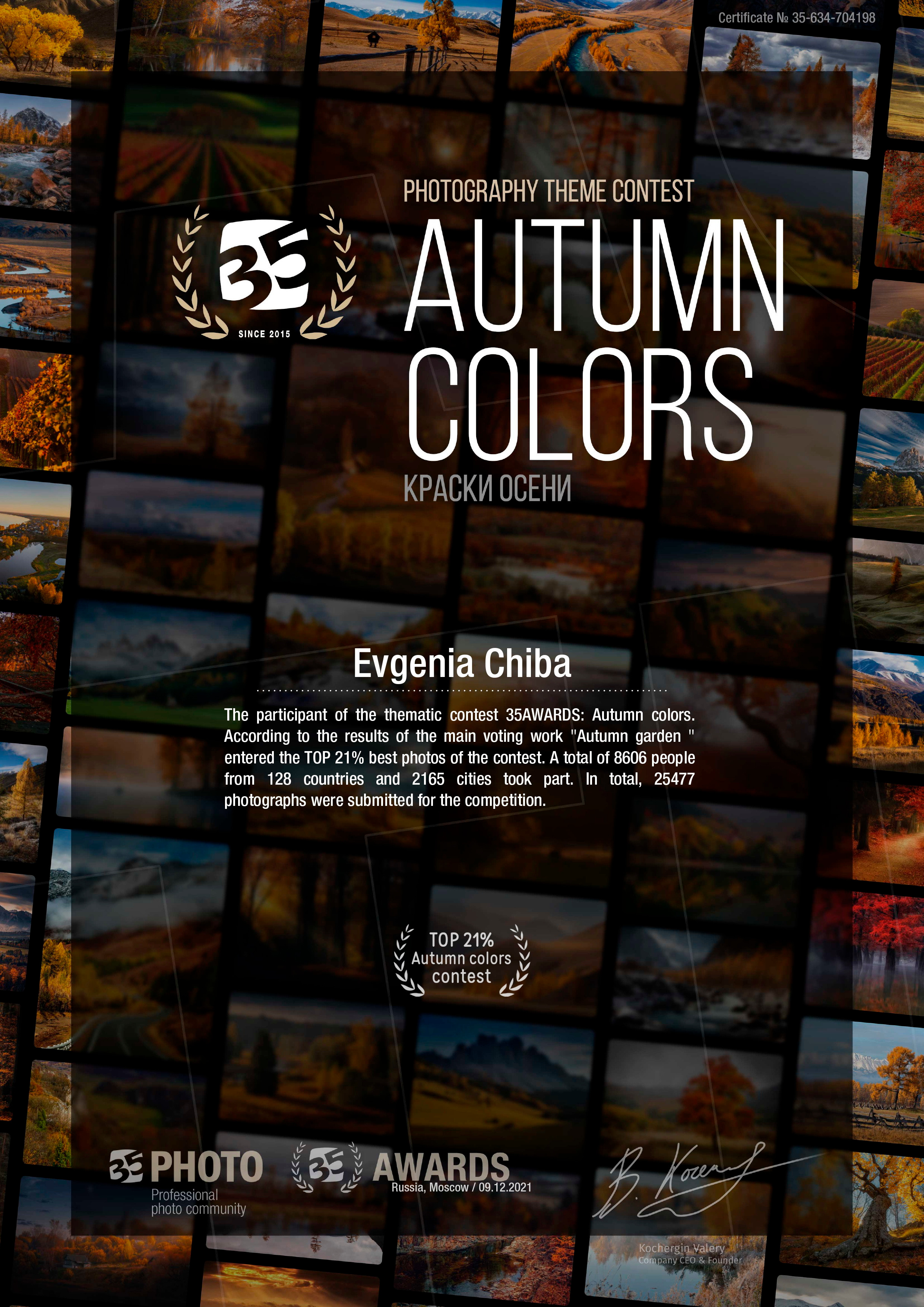 My awards. Photographer in Tokyo, Japan