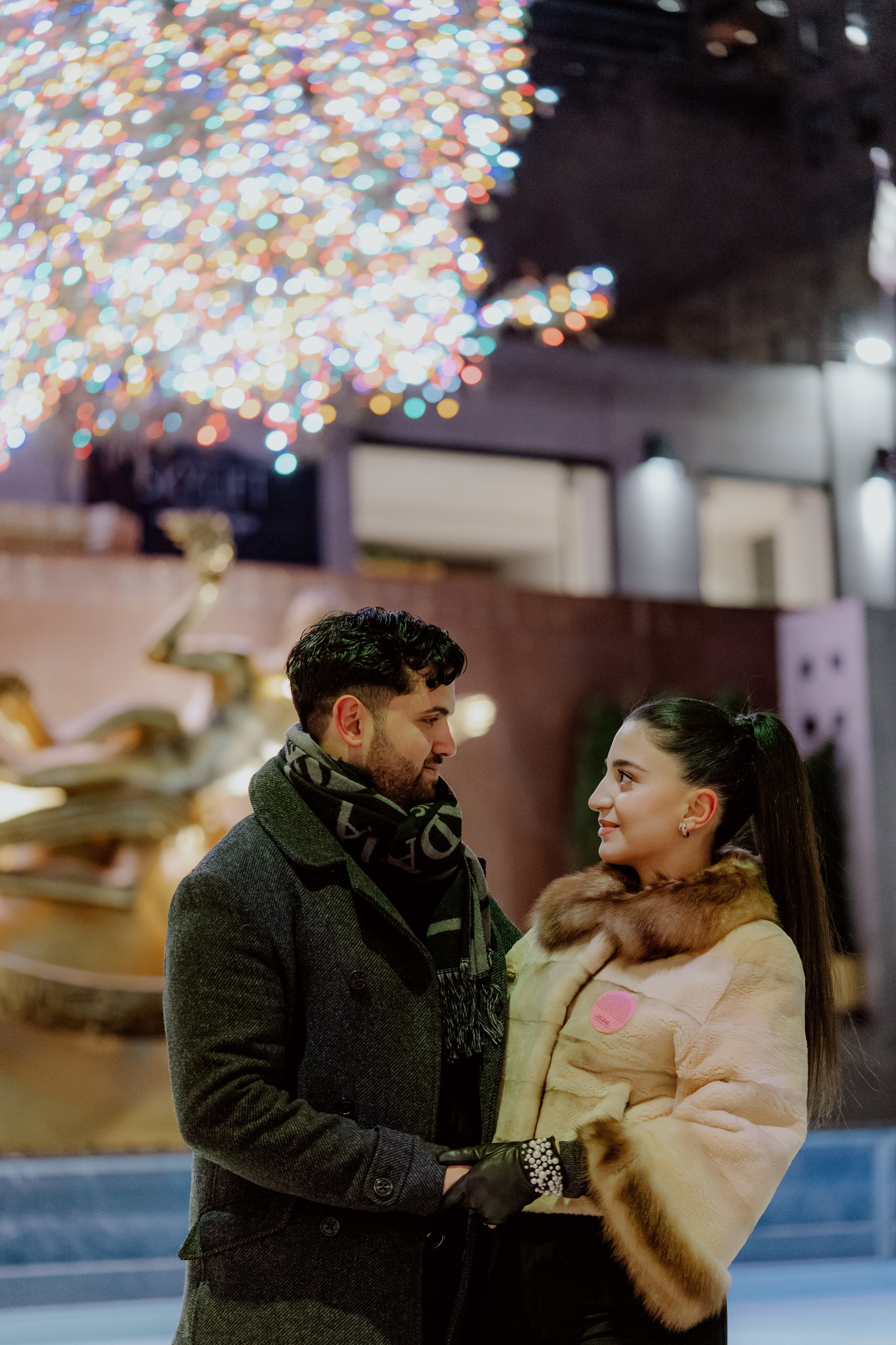 NYC Proposal Photographer & Videographer | Rockefeller Center Ice Rink Proposals. Videographer and photographer in New York // MAKAROV.VIDEO