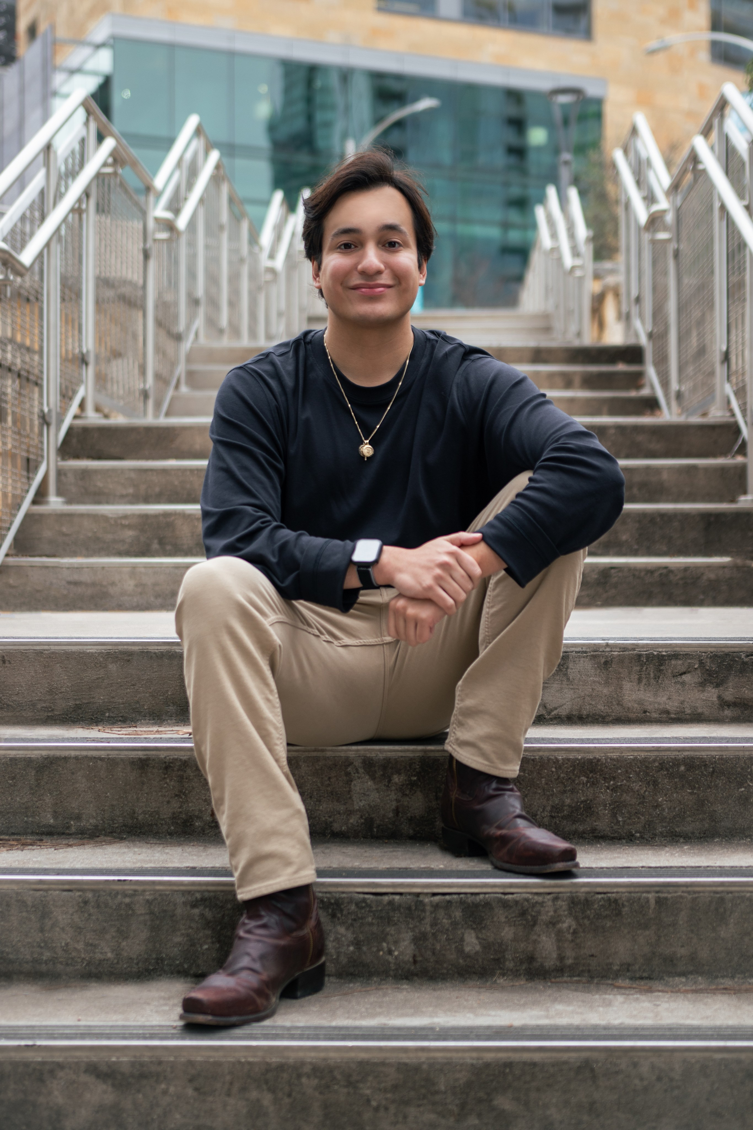 Matthew’s photoshoot in the Seaholm District in Austin