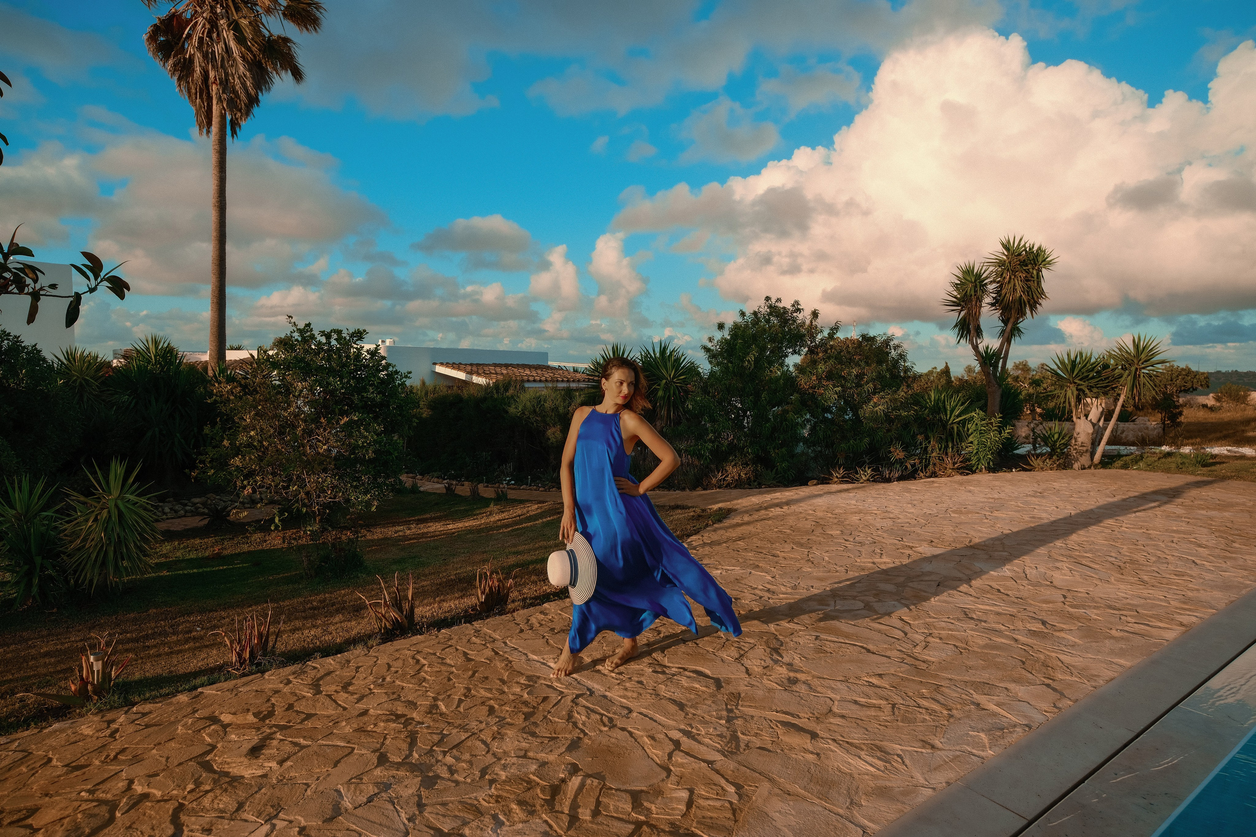 Marianna and the warm sunset