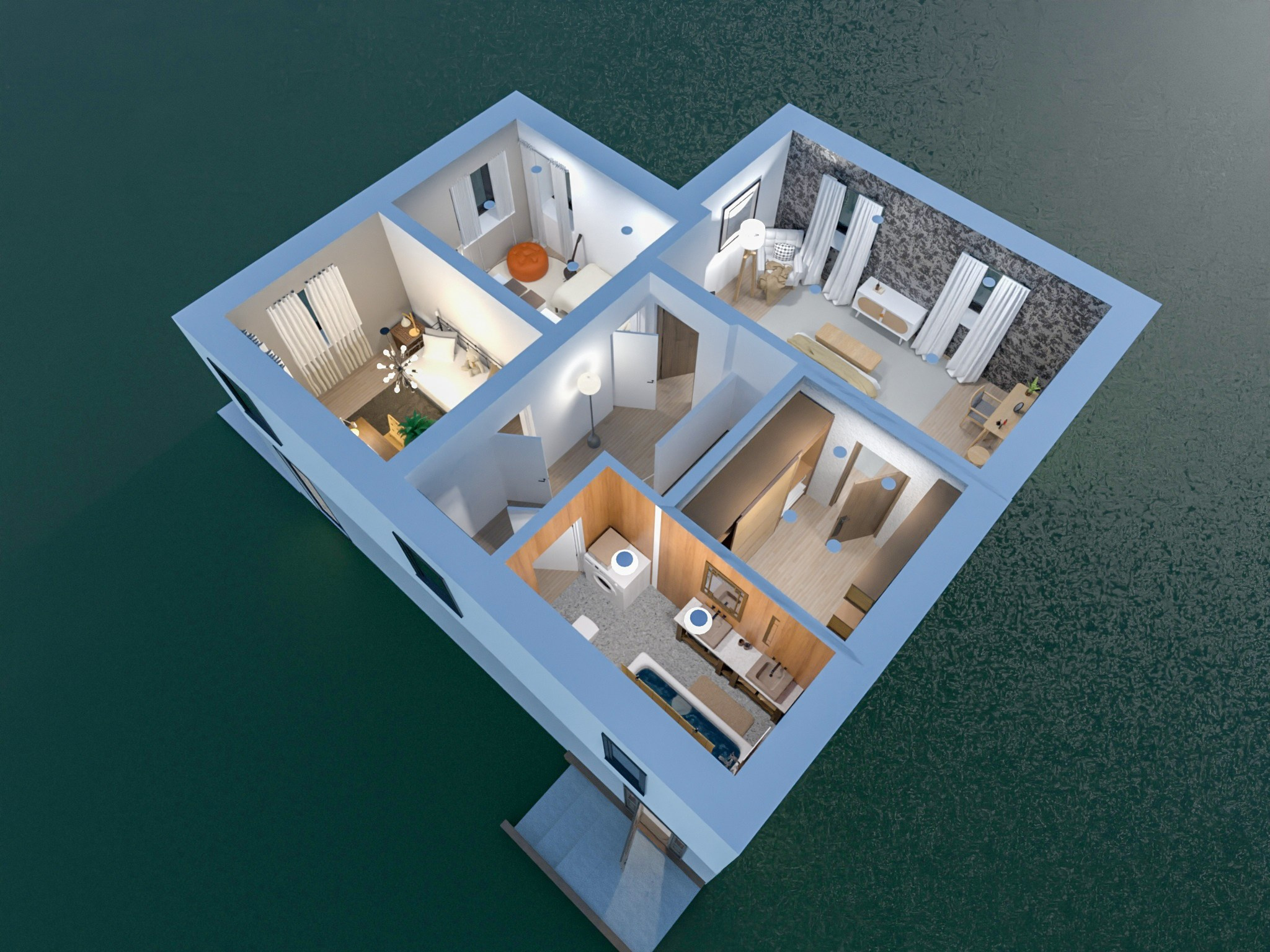 Pagubės sodų 11-oji 16, Vilnius. Namas su nepilna apdaila. Elina Sapiega fotografė Vilniuje