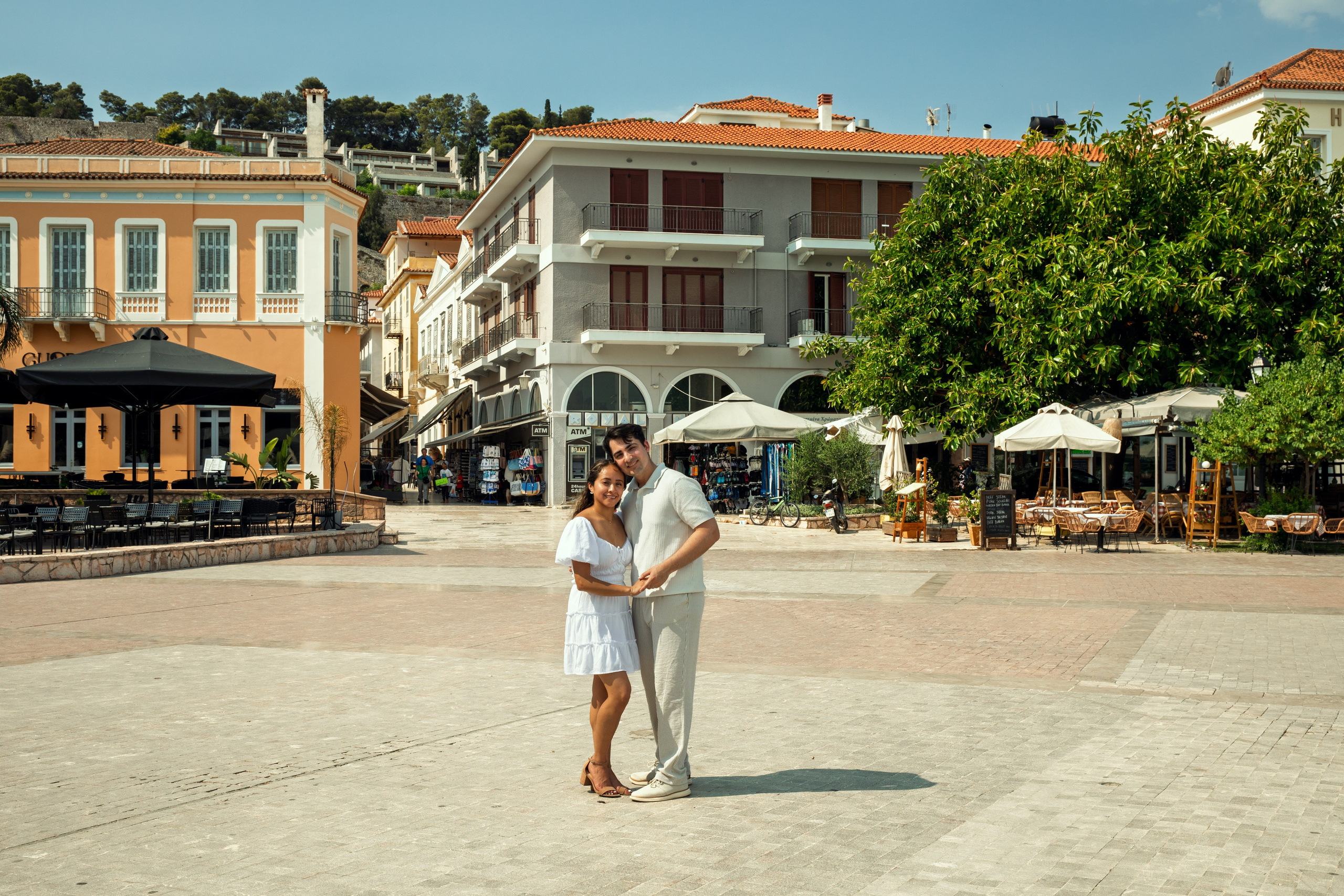 Ariana & Richard (USA). Photographer Anya Khasapi. Nafplio, Greece