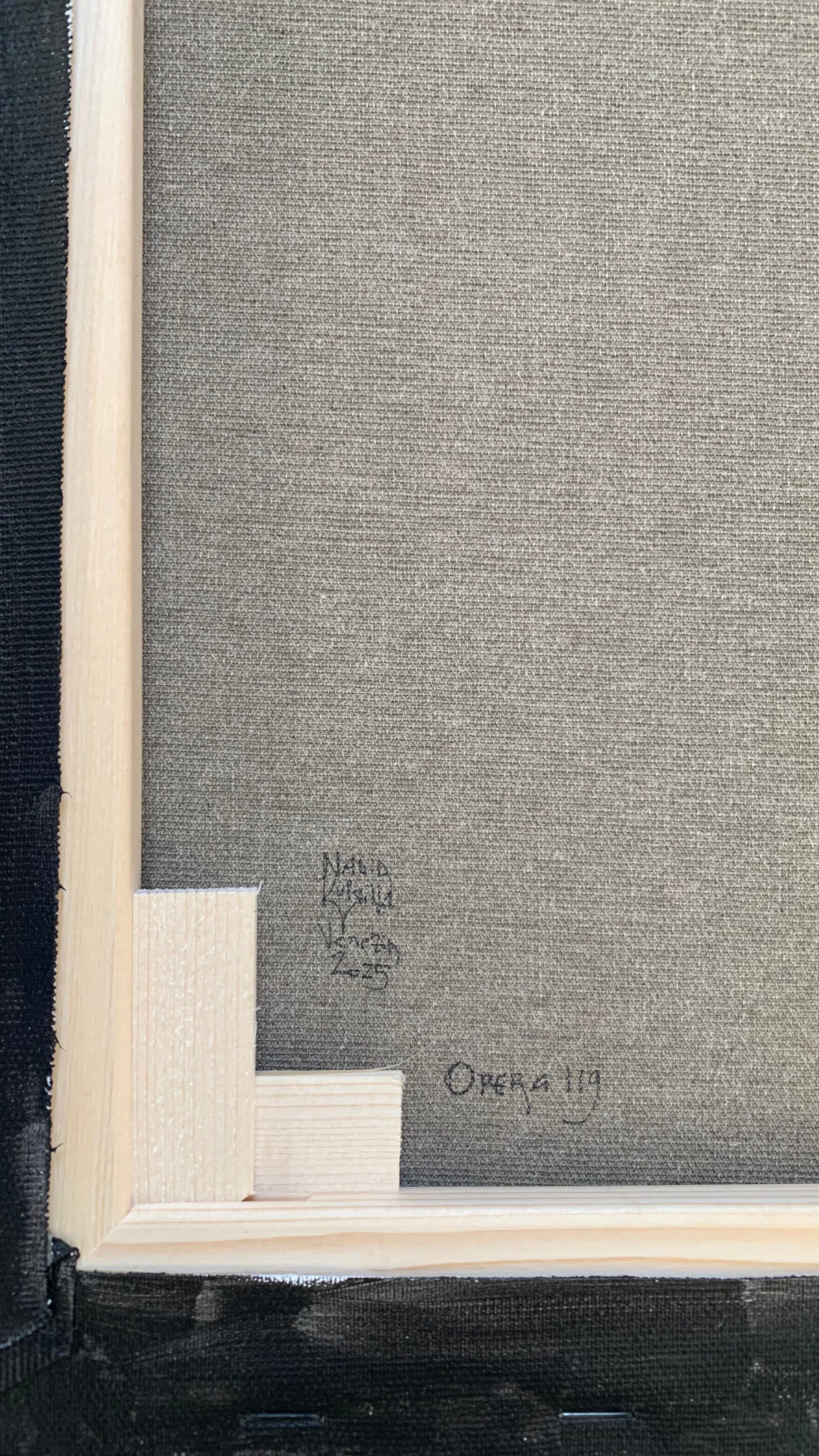 Nr. 119 PANEM QUOTIDIANUM. Retro, dettaglio. 29.5 cm  x 43 cm Linoleografia stampata a mano su pagina di un registro di un’azienda vinicola del 1920. Ispirazione ellenica.