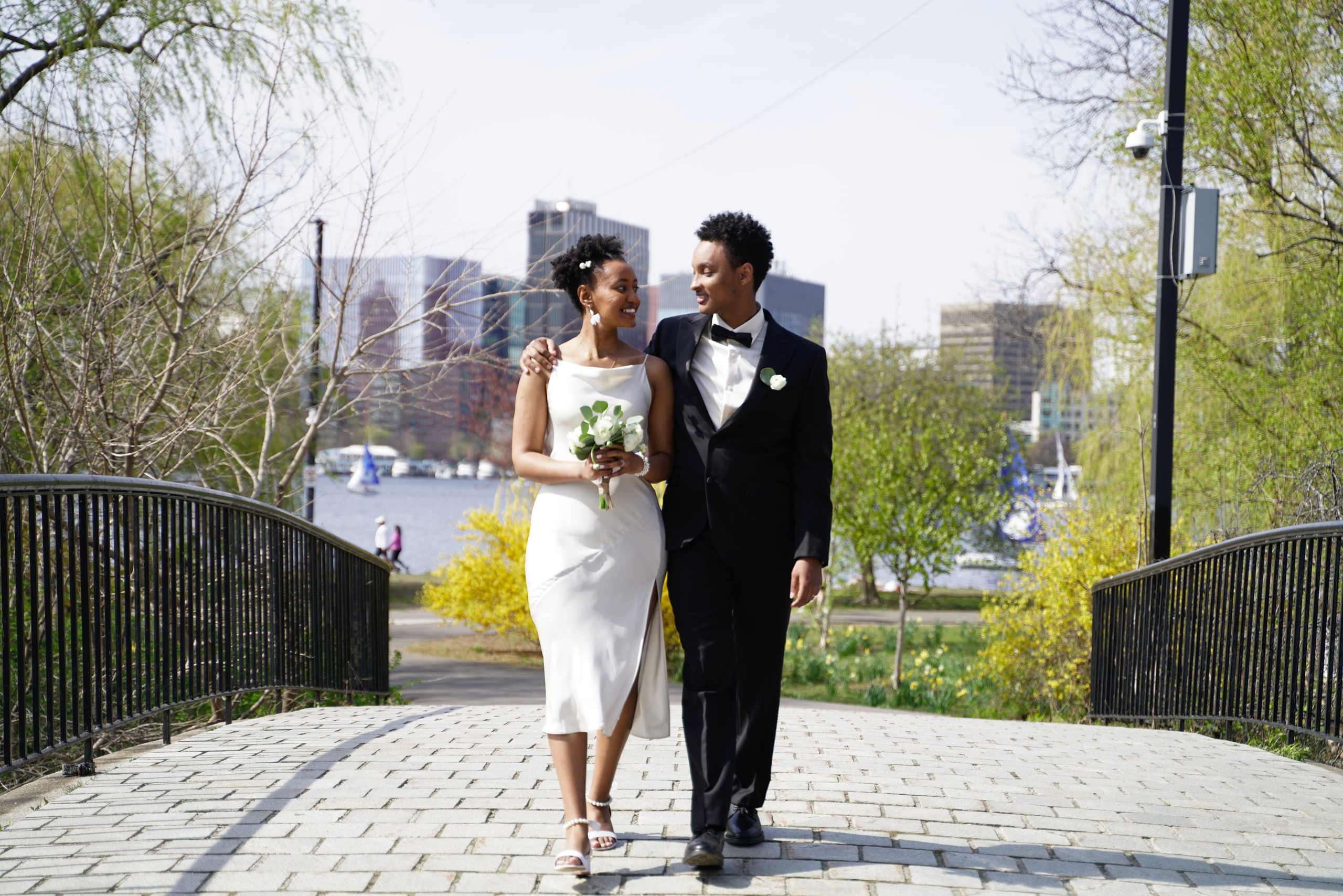 Sosina and Aaron at Charles river Esplanade. Stefanovich Photography | Boston, MA