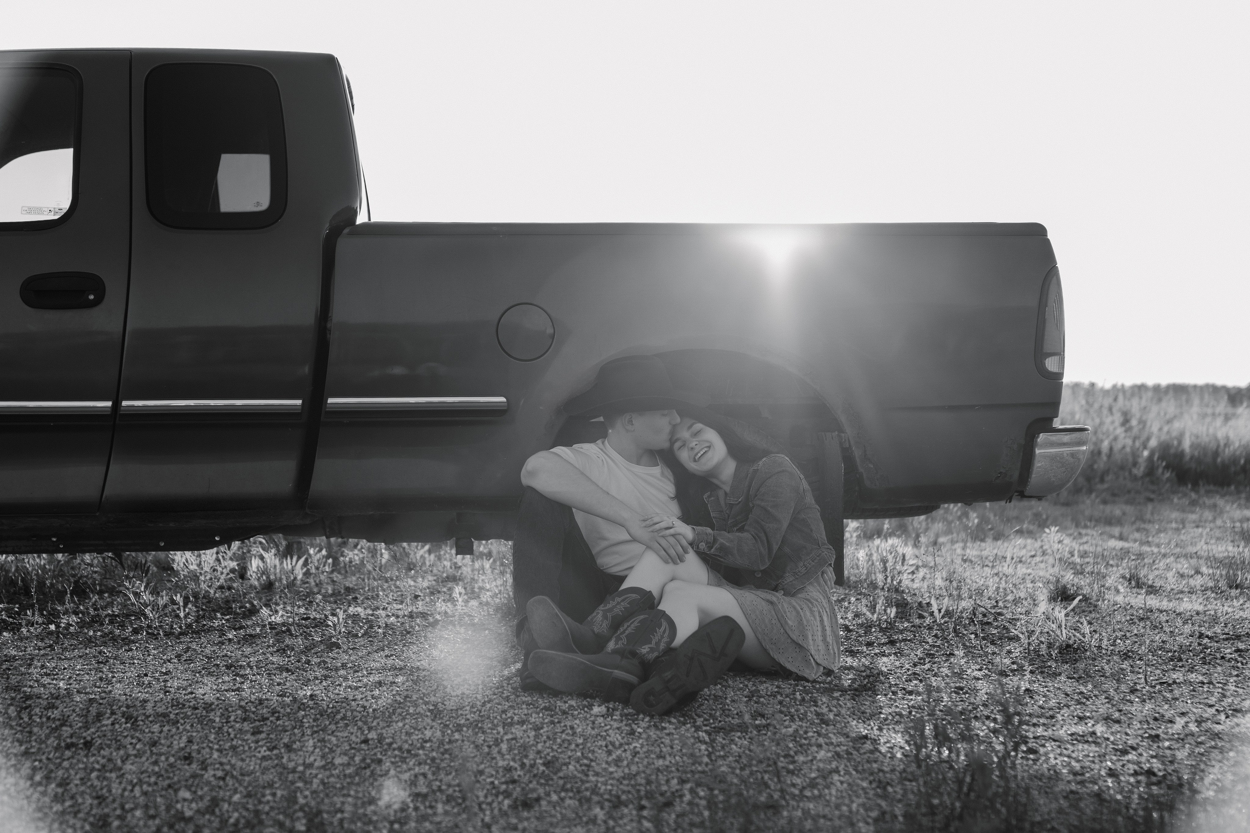 Summer Evening in a Pickup Truck. Photographer Viktoriia Skavronskaya