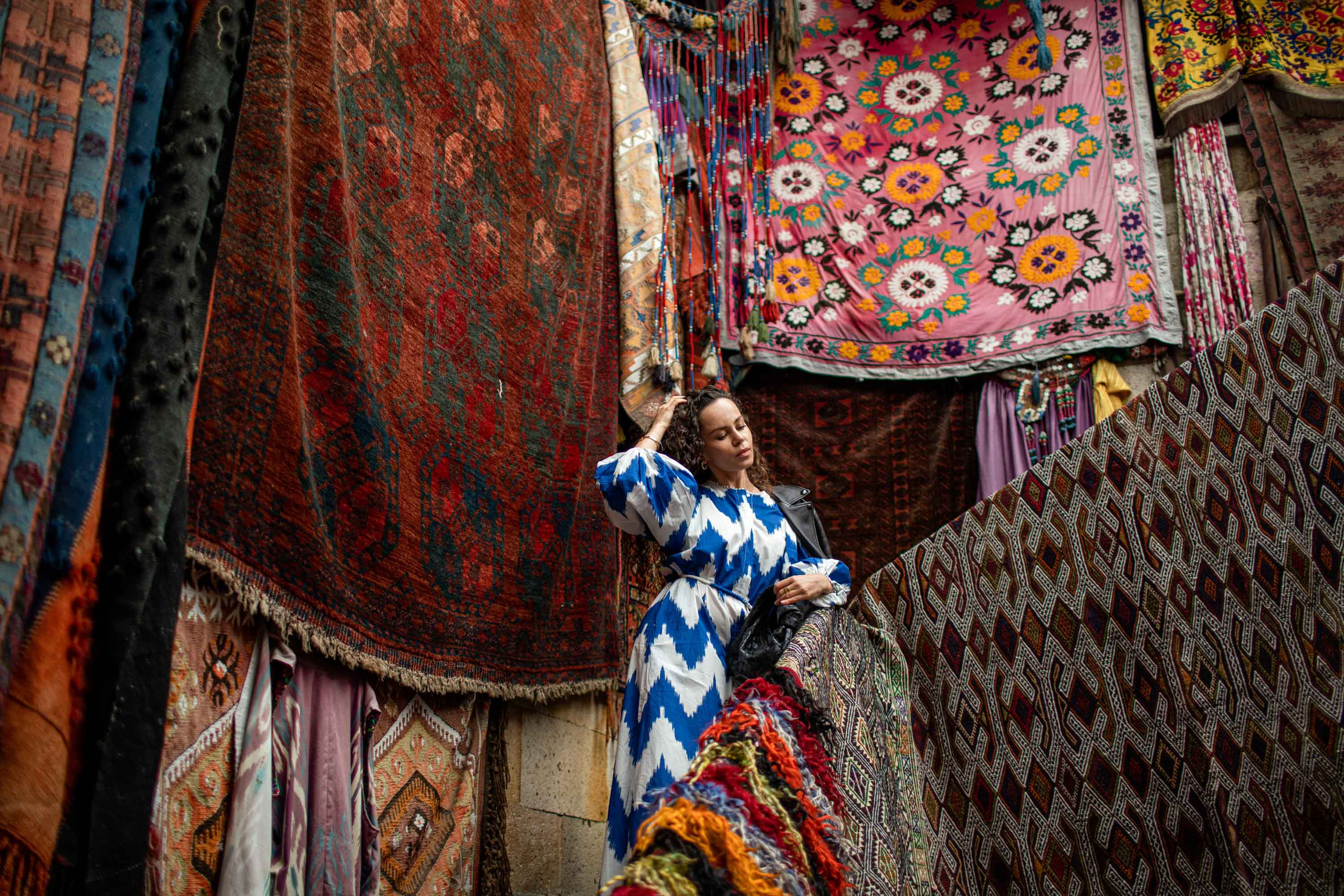 Solo Photoshoot in Kayseri with Wild Horse Herds. Julia Ganch I Fashion Wedding Photography I Cappadocia Turkey