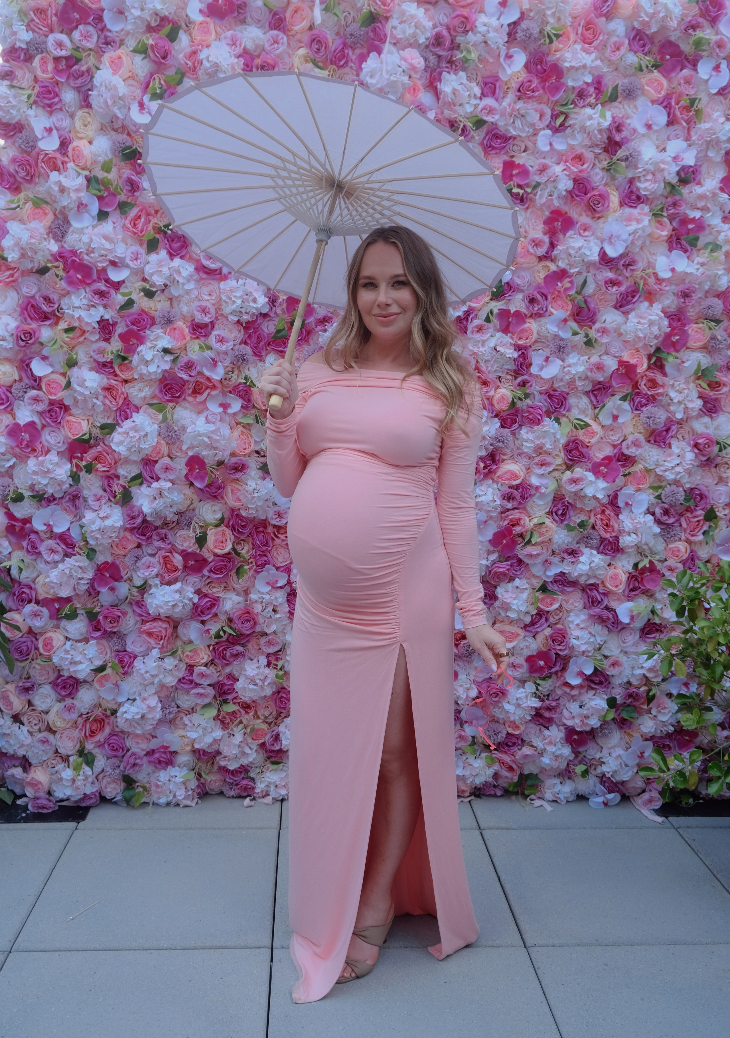 A radiant mom-to-be glowing with anticipation