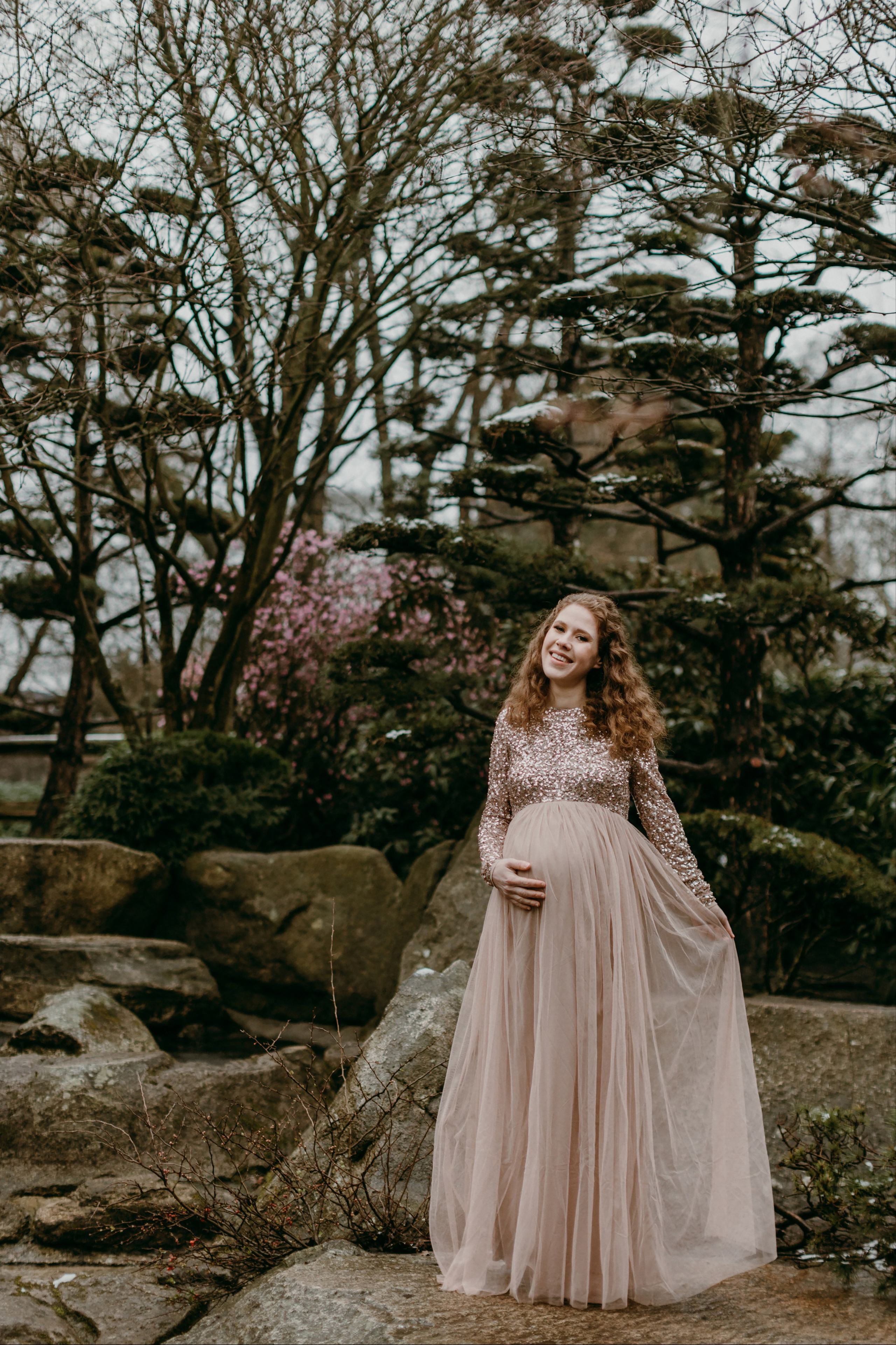 Babybauch-Fotoshooting in Planten un Blomen in Hamburg. Maria Chistyakovа — Fotografin in Karlsruhe, Baden-Baden und Umgebung