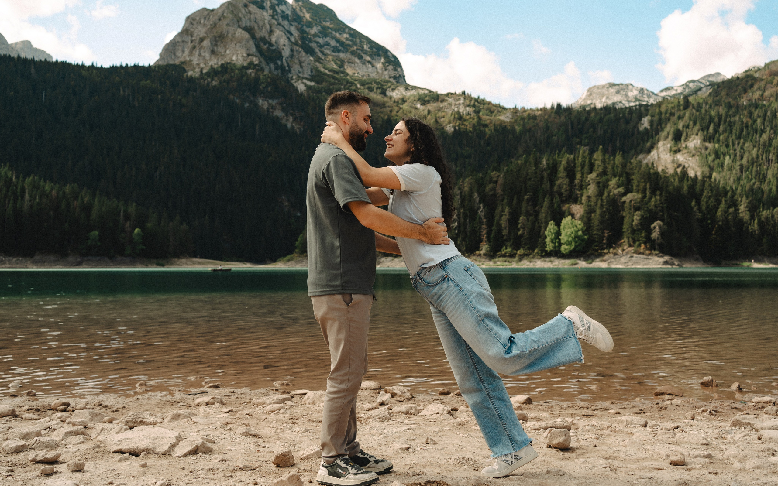 Noam&Liraz Marriage proposal Black lake. Montenegro photographer and videographer