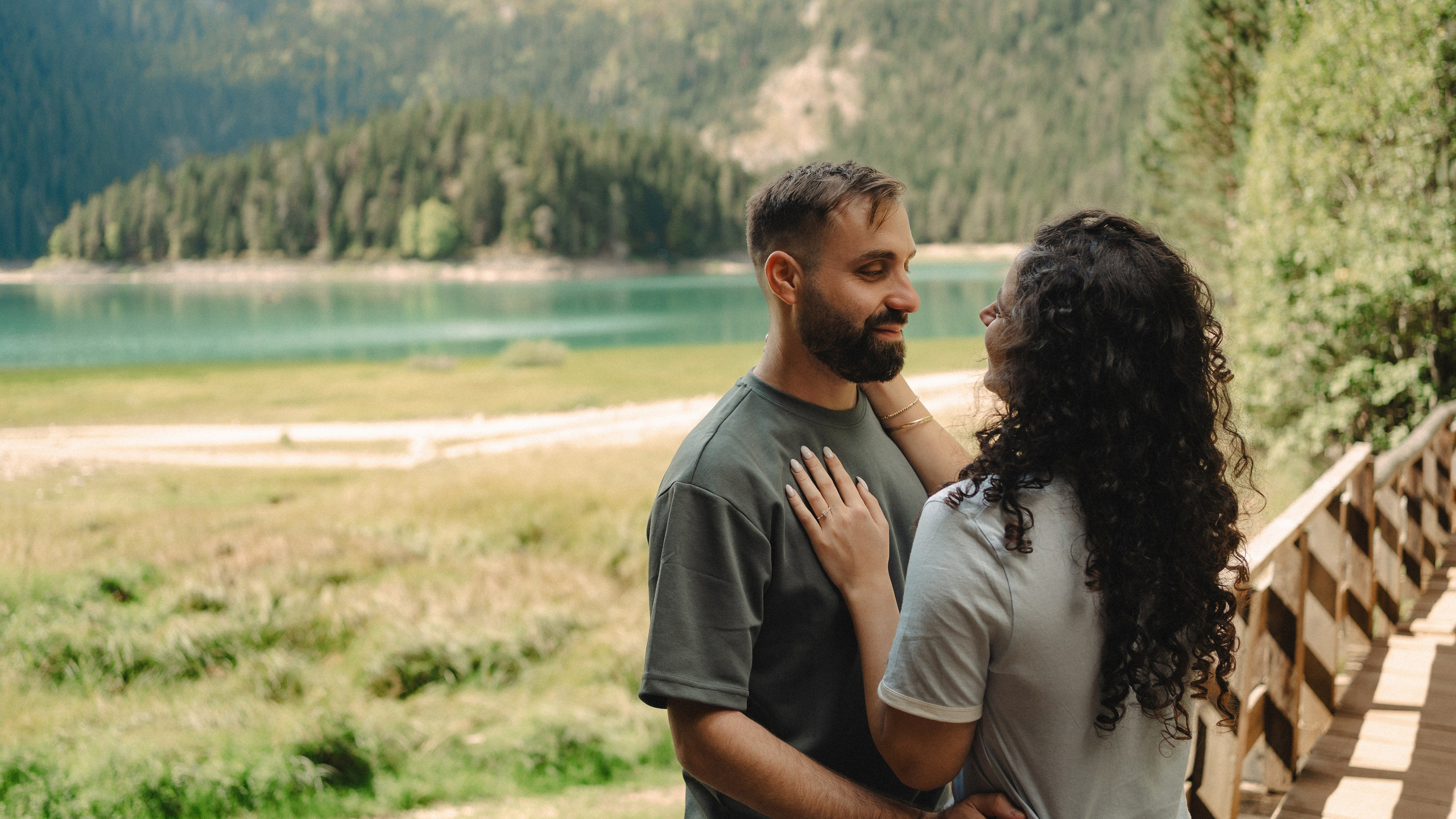 Noam&Liraz Marriage proposal Black lake. Montenegro photographer and videographer