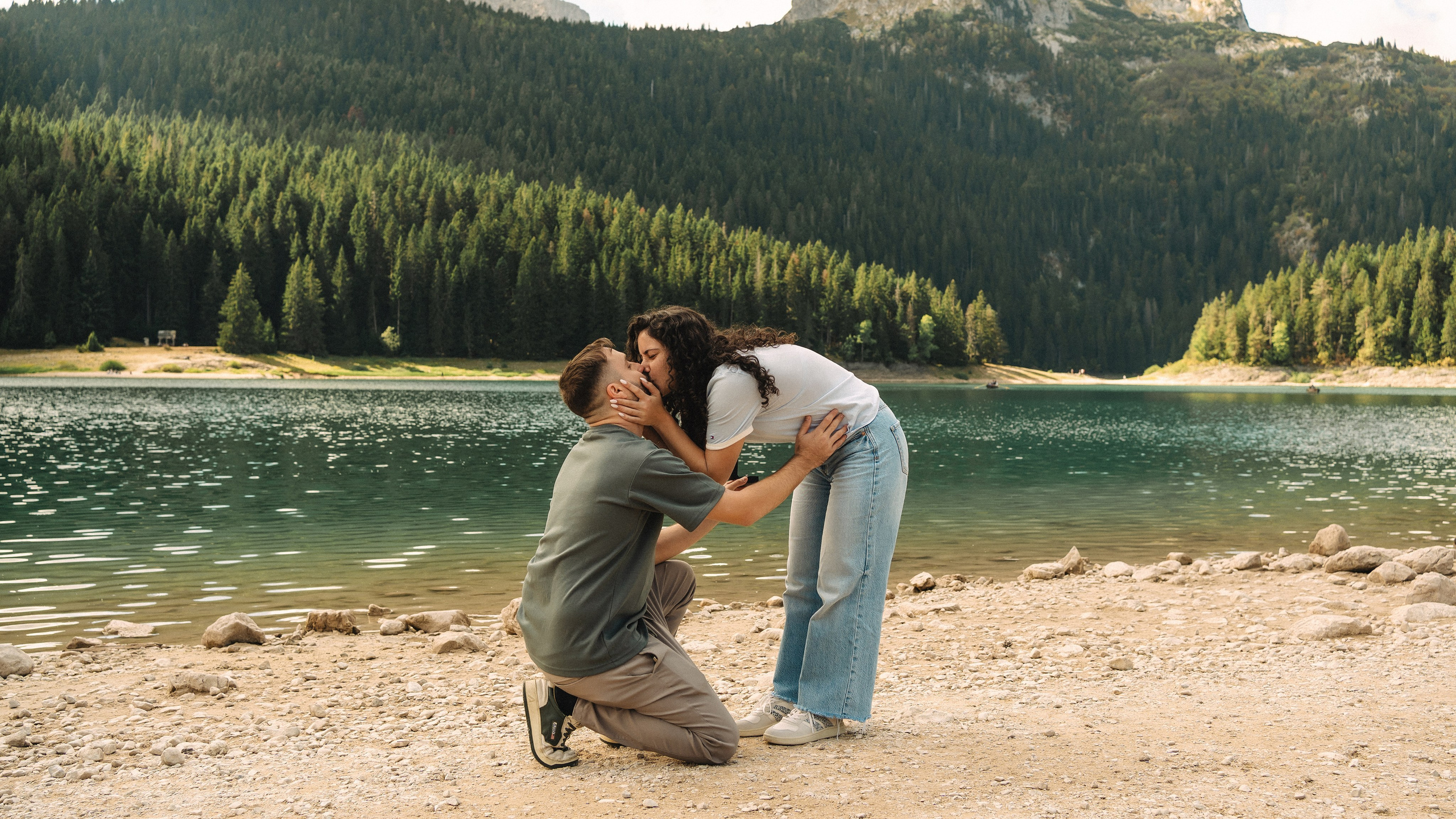 Noam&Liraz Marriage proposal Black lake. Montenegro photographer and videographer