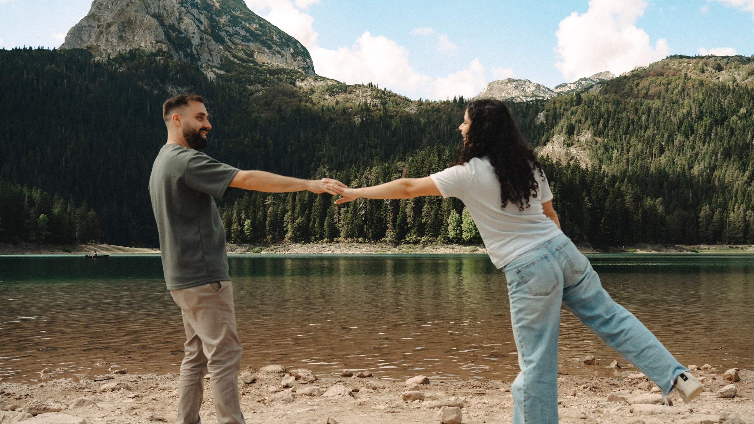 Noam&Liraz Marriage proposal Black lake. Montenegro photographer and videographer