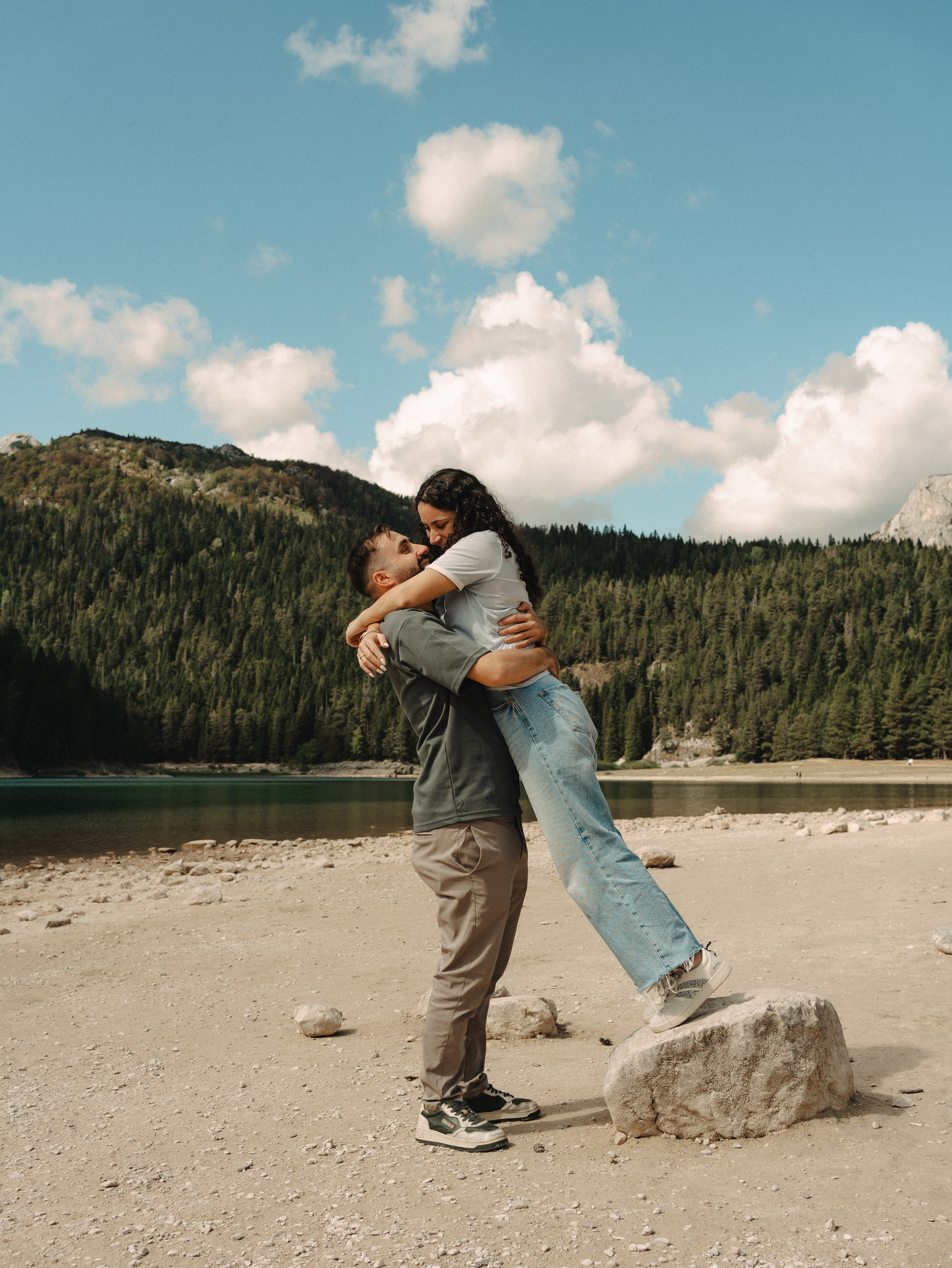 Noam&Liraz Marriage proposal Black lake. Montenegro photographer and videographer