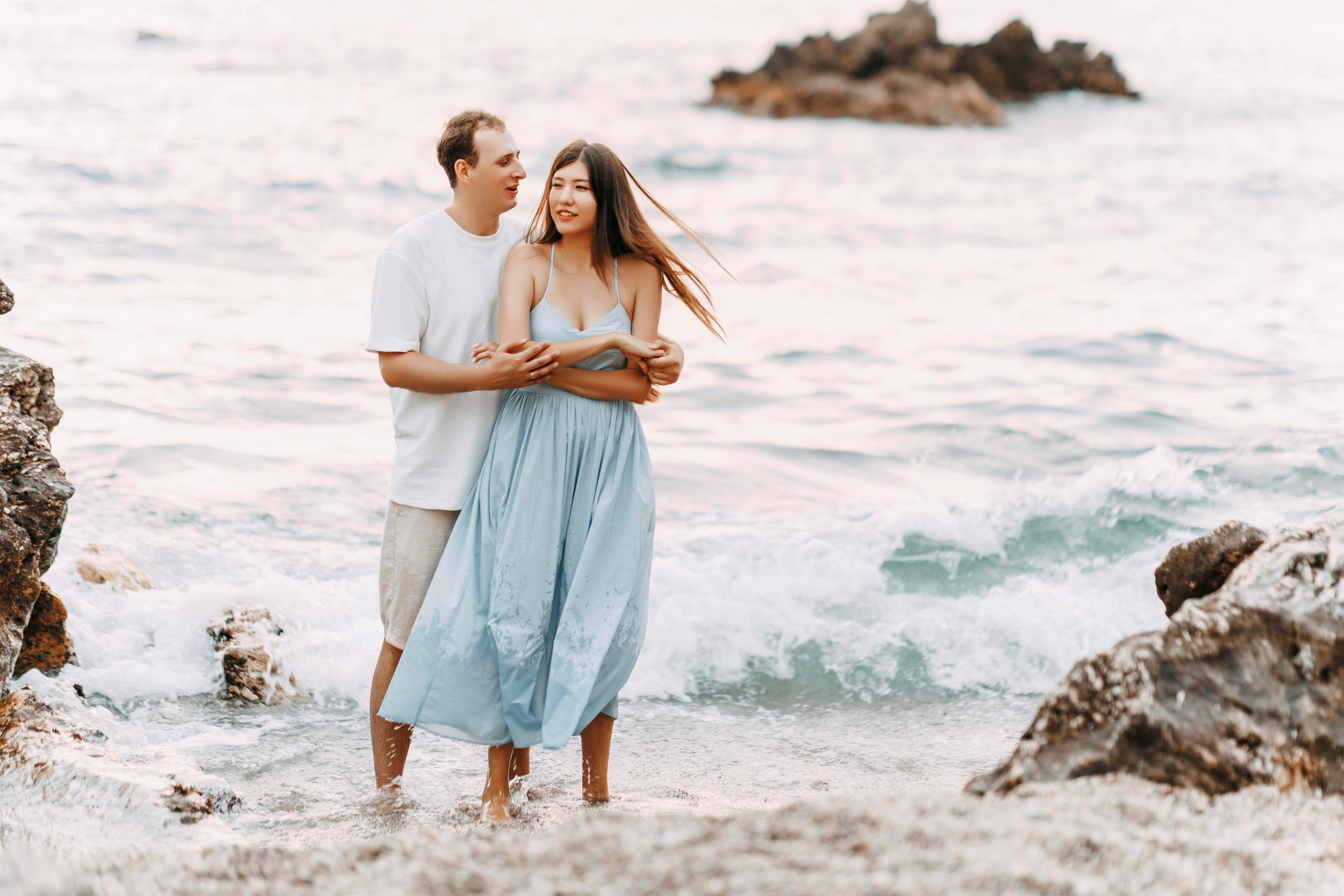 Sunset. Photo session of a love story on the beach at sunset. Professional Photographer in Alanya, Side, Belek, Antalya. Turkiye