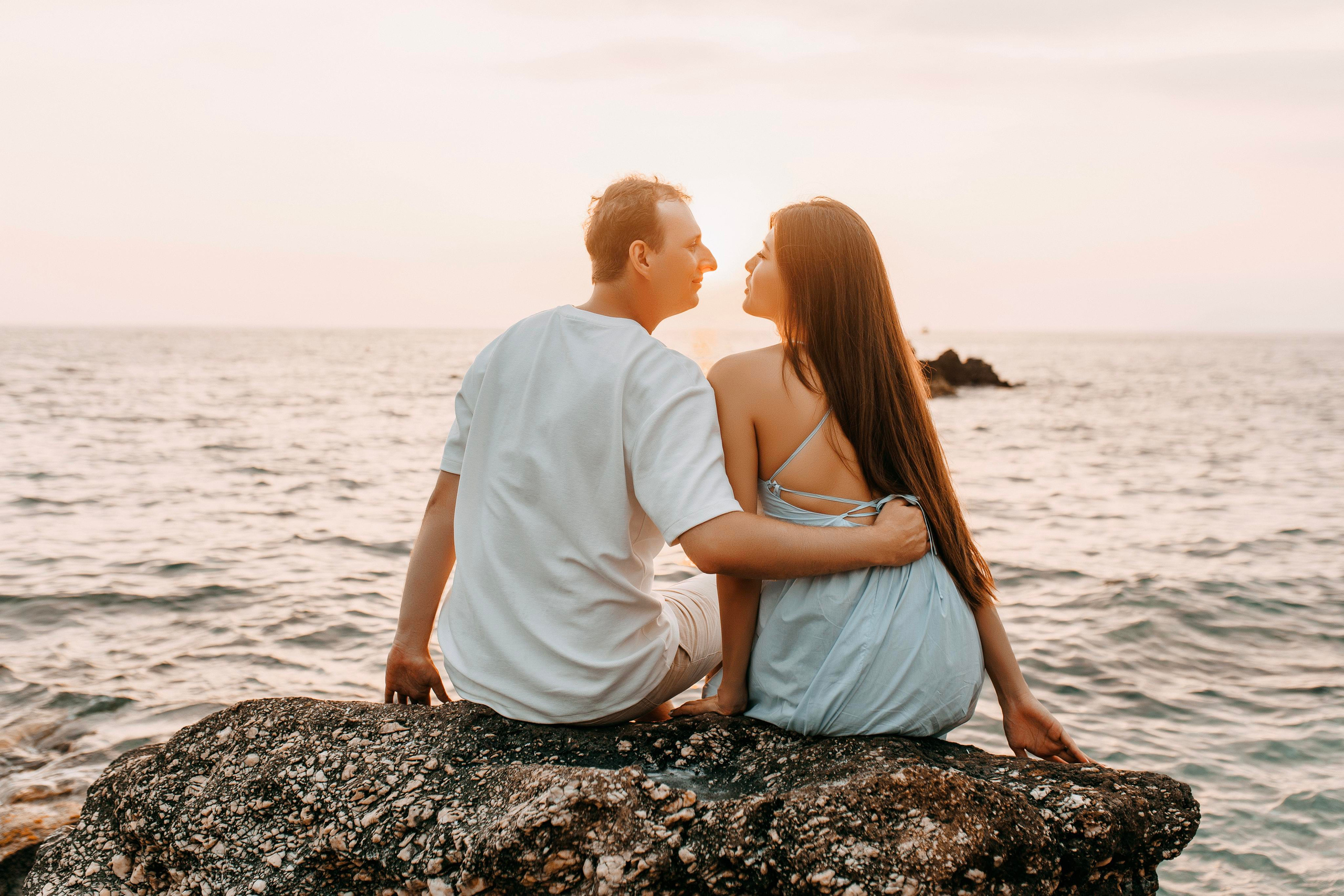 Sunset. Photo session of a love story on the beach at sunset. Professional Photographer in Alanya, Side, Belek, Antalya. Turkiye